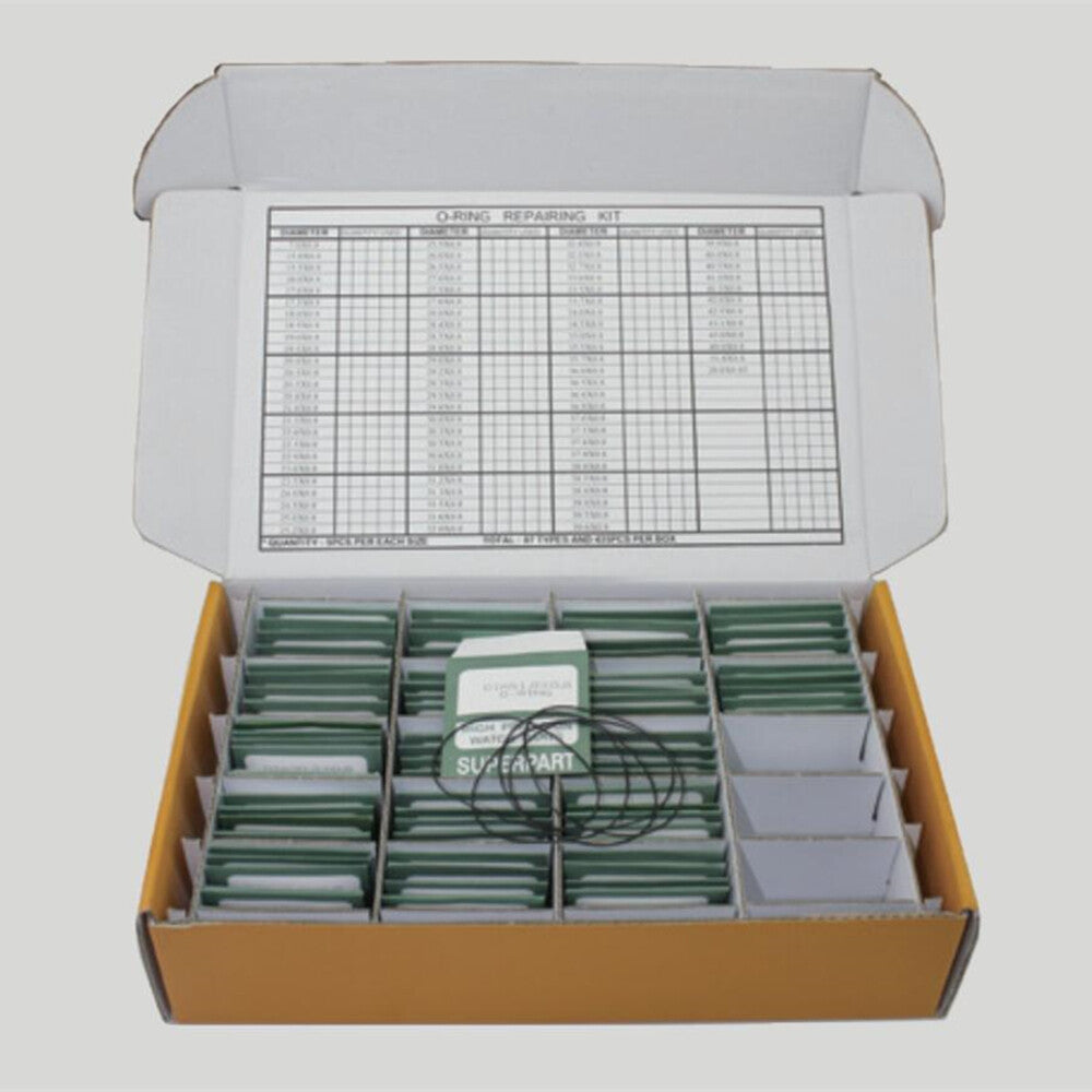 0.8mm Thickness 87 Sizes 435pcs Waterproof O Ring Kit Watch Back Gasket Washers