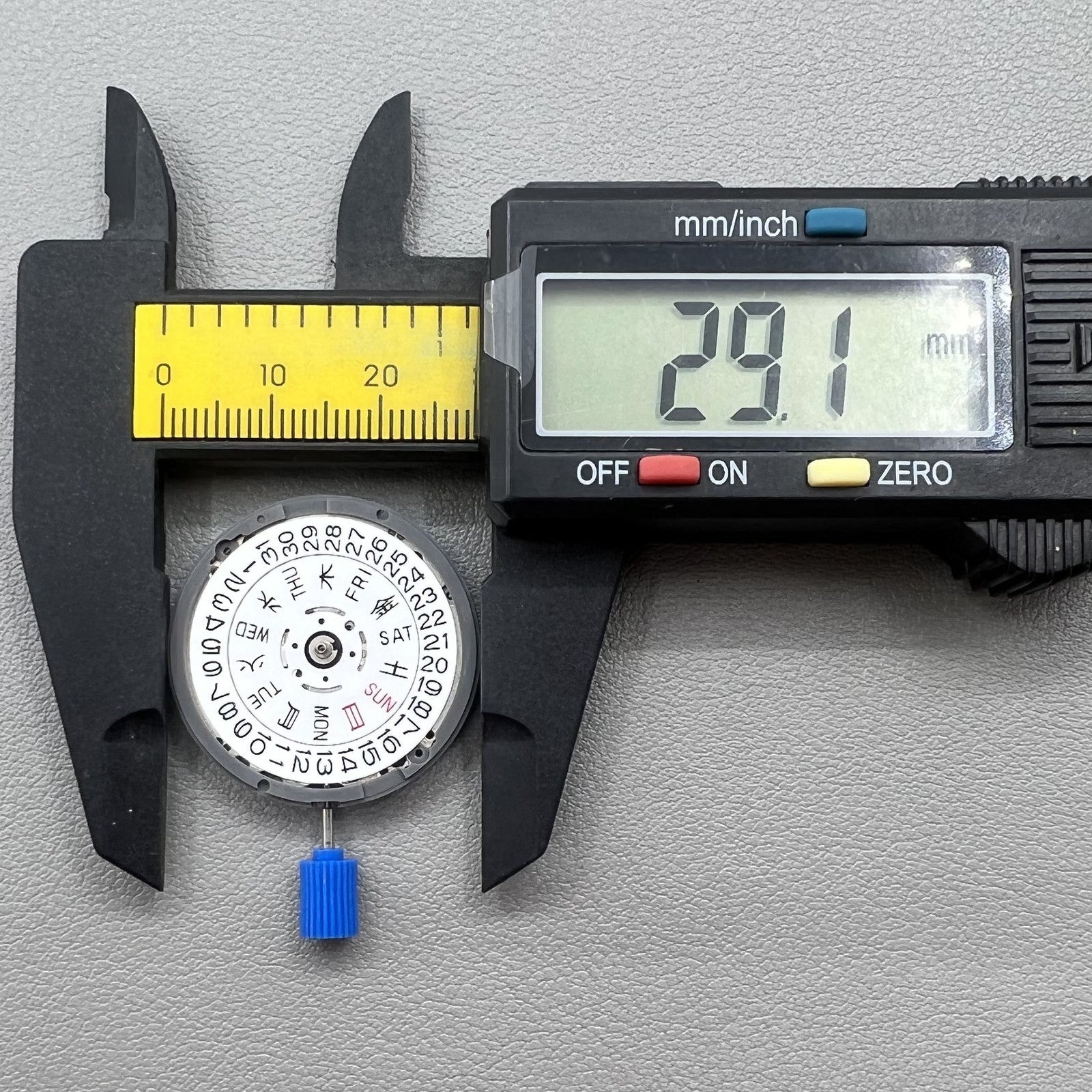 Seiki NH36 Movement White Disk Japanese+English Font Week Crown@3.8