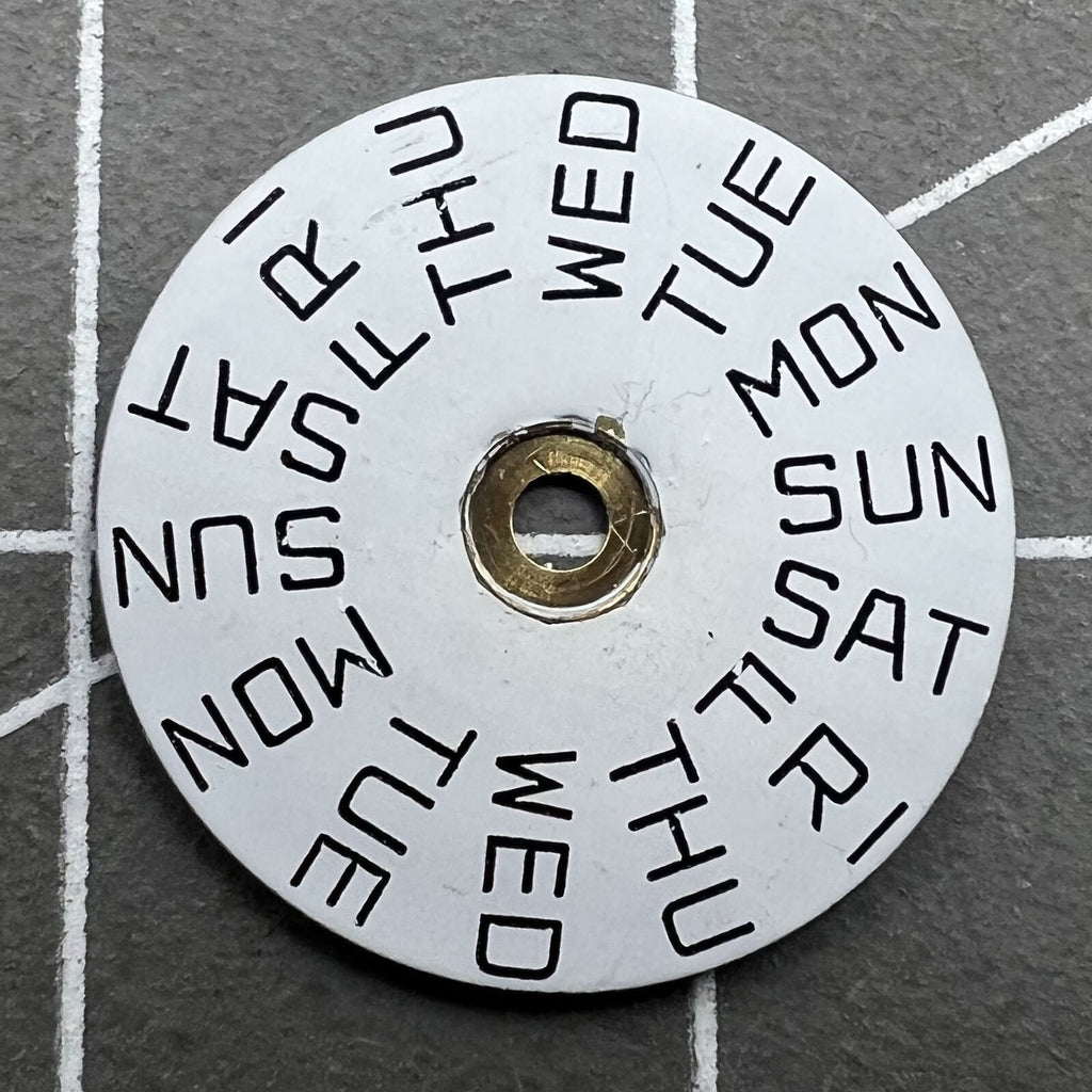 White Week Disk Wheel Week Wheel Generic for ISA 307 Movement Watch Part