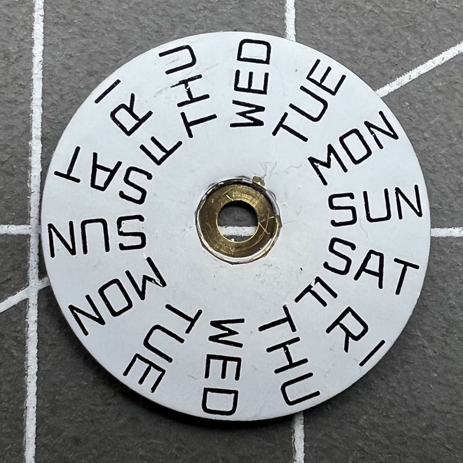 White Week Disk Wheel Week Wheel Generic for ISA 307 Movement Watch Part