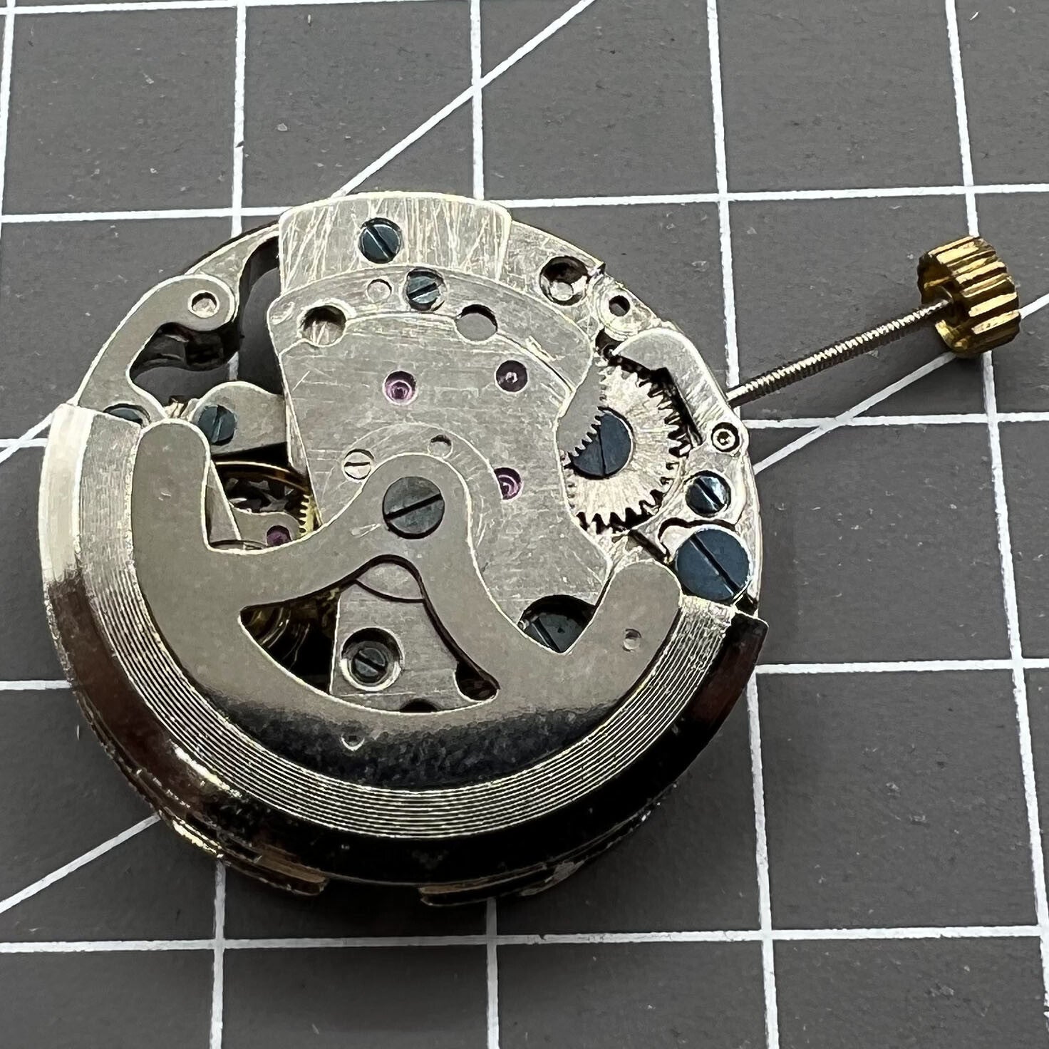 26.5mm DANDONG 7120 Automatic Mechanical Watch Movement Hollow Silver