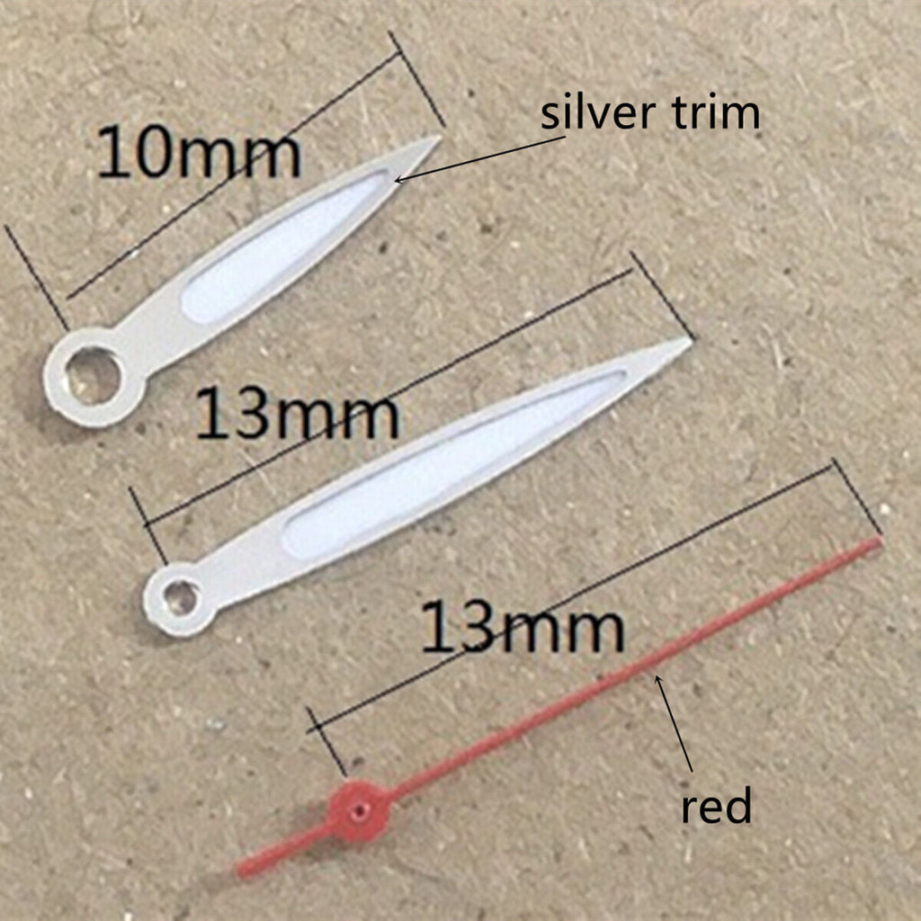 2 Sets/Pack Green Lume Red Second Hand Watch Hands for Miyota 1M12 Movement