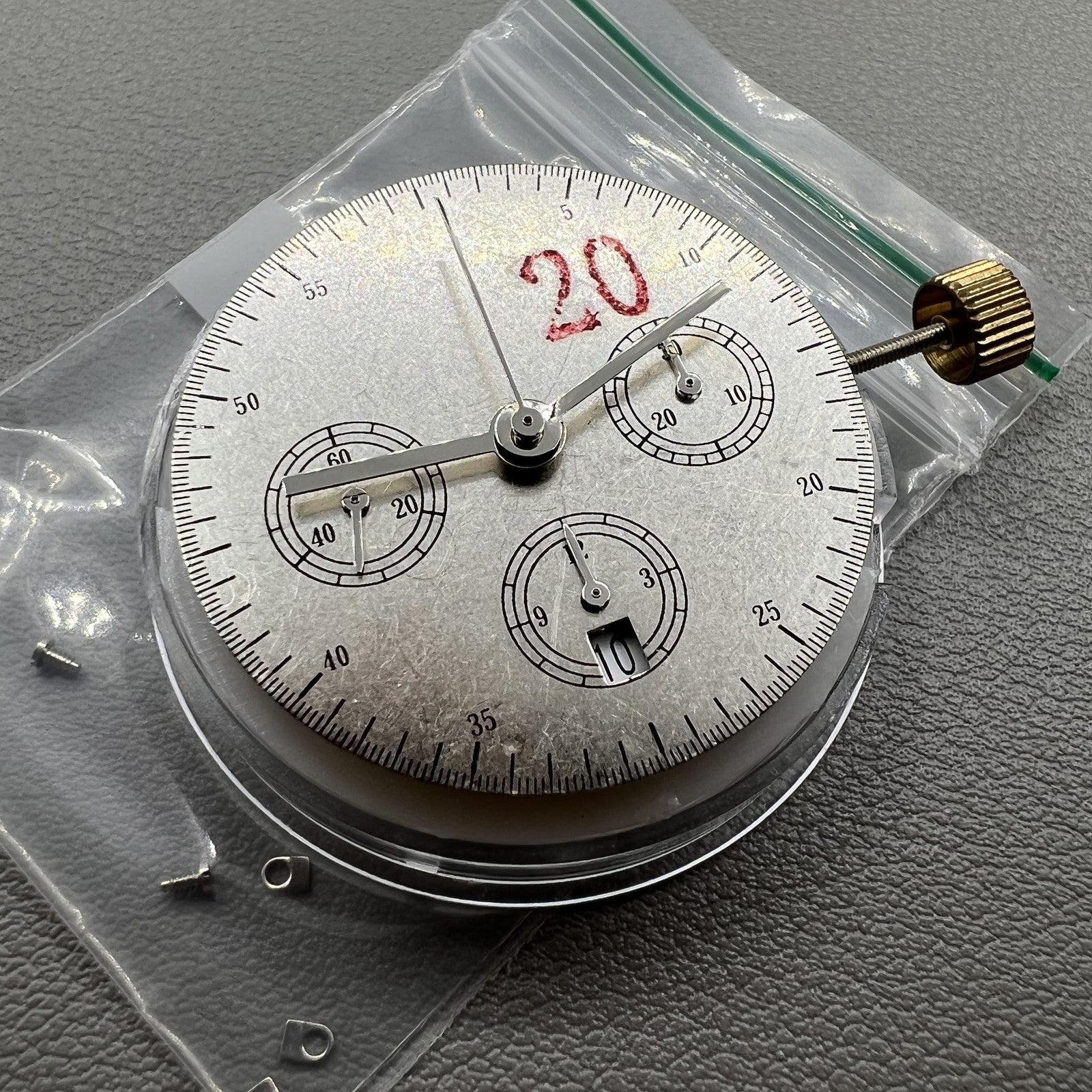 Chronograph Movement @6 White Single Calendar Second @9 ETA 7750 Replacement