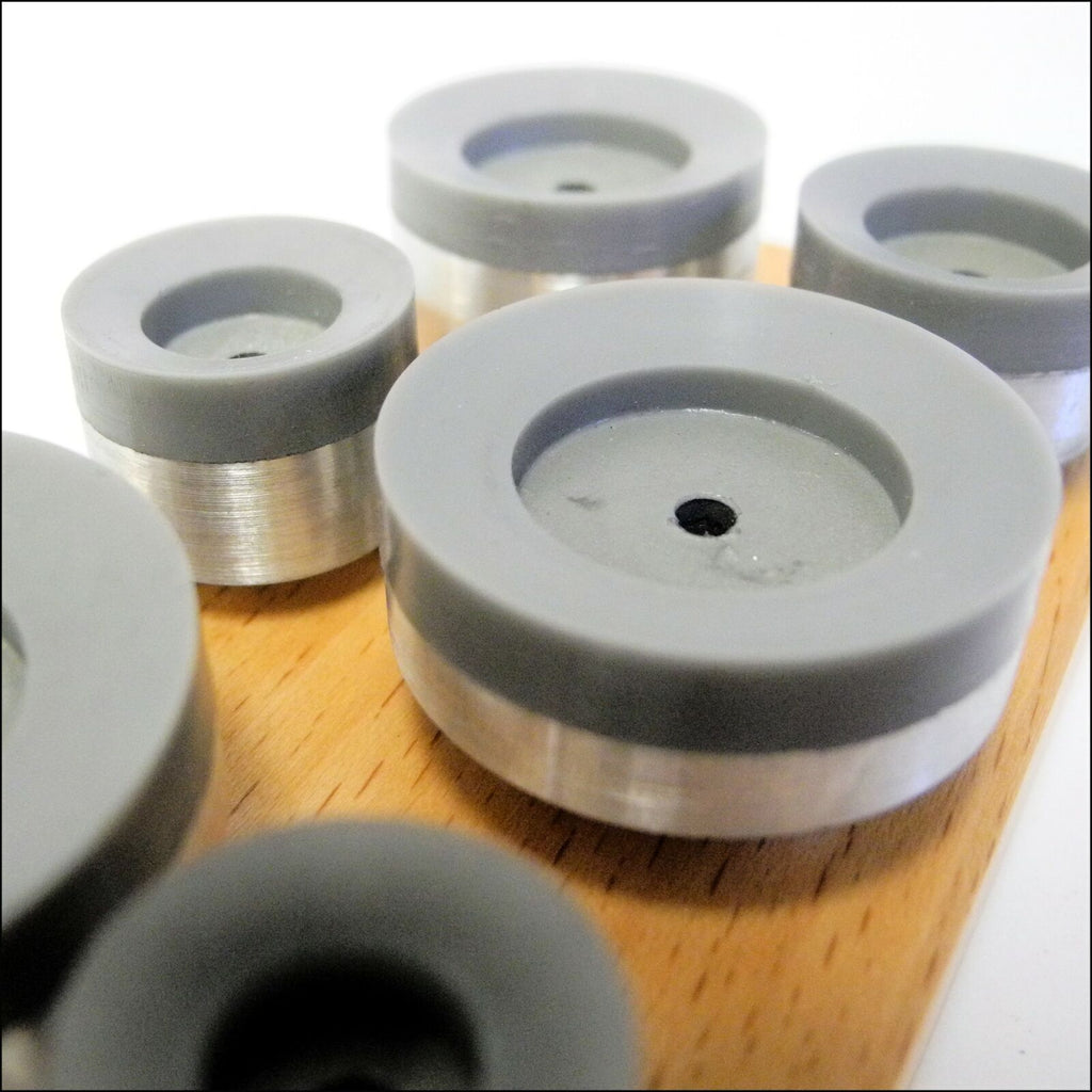 Bergeon 5700-62-6 Die Set Of 6 Suction Upper Dies Round Heads In Adiprene