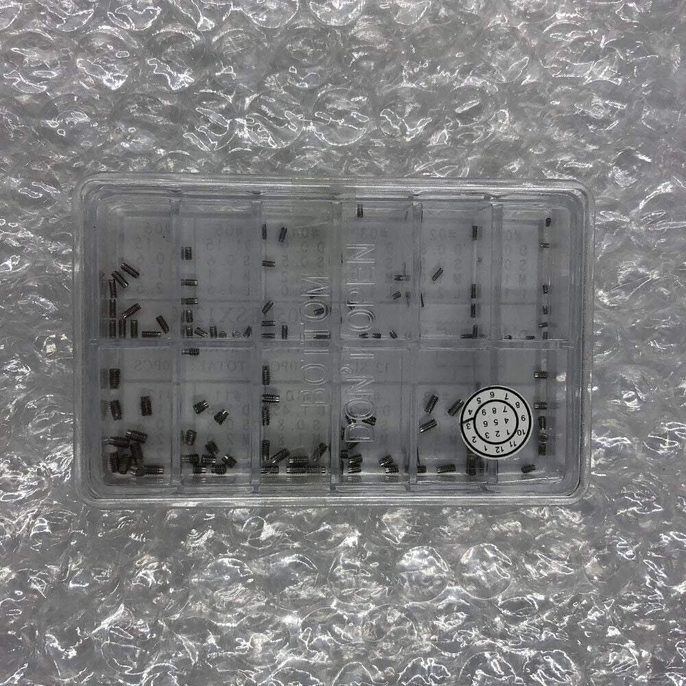 AC-6050FSX120 S/S Mini Fixing Screw Pins 12 Sizes @10pcs Total: 120PCS/Box
