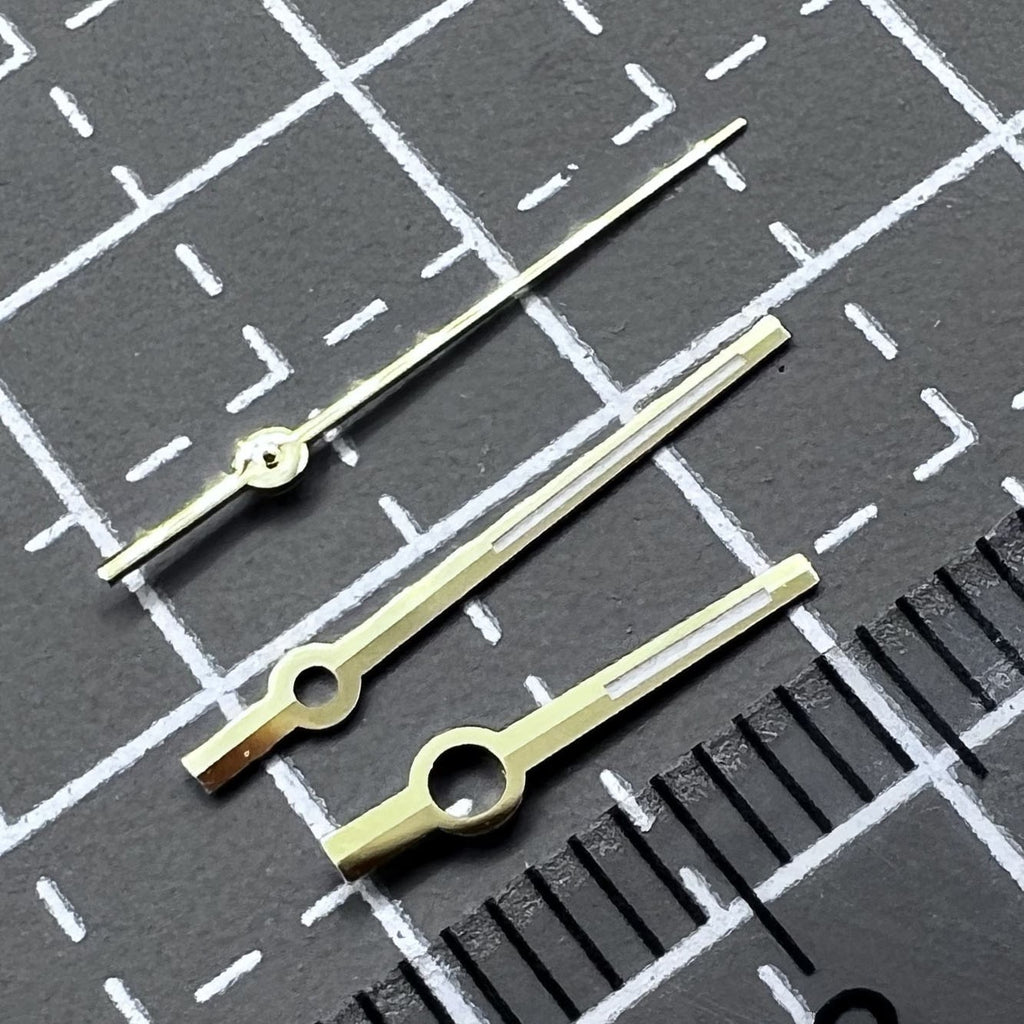 2 Sets/Pack Green Lume Matted Golden Trim Hands Set for NH35 NH36 7S26 NH70 NH72