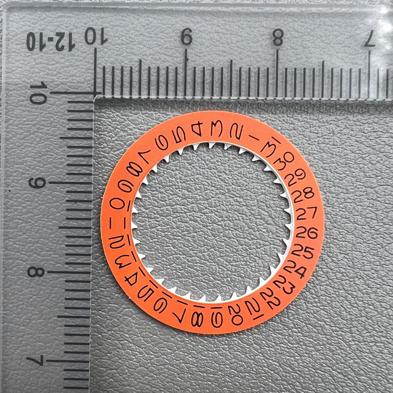 Vintage Orange Background Date Wheel Disk Wheel for Movement NH35 NH36