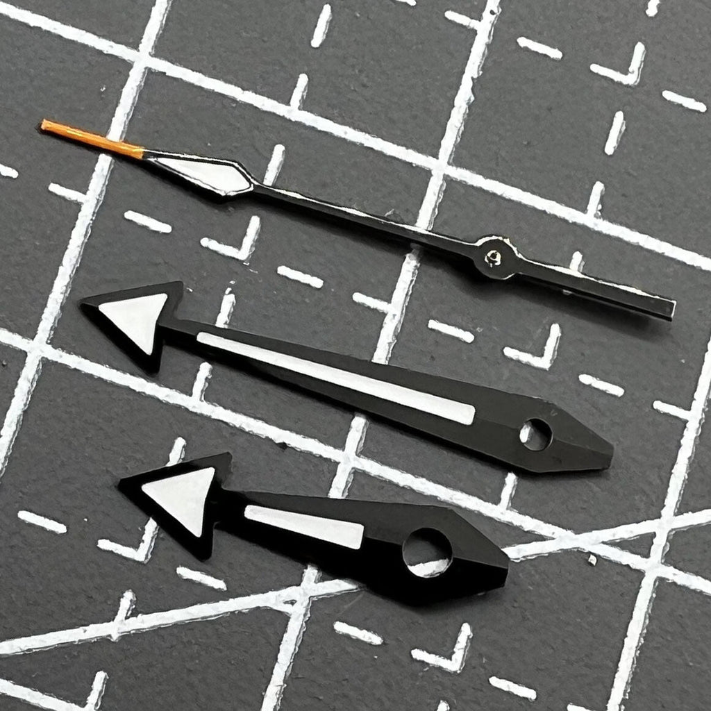 Green Luminous Black Trim Arrow Shape Hands Set for Movement 8200 /8215 /8200
