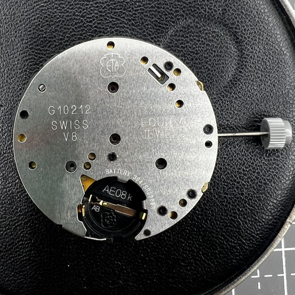 ETA G10.212 Watch Quartz Movement Black Disk 3 Hands Date At 3