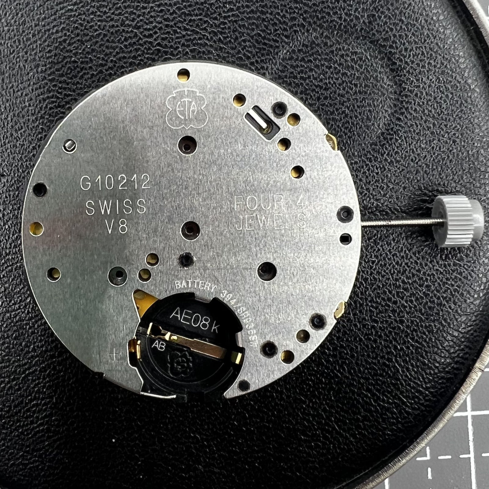 ETA G10.212 Watch Quartz Movement Black Disk 3 Hands Date At 3