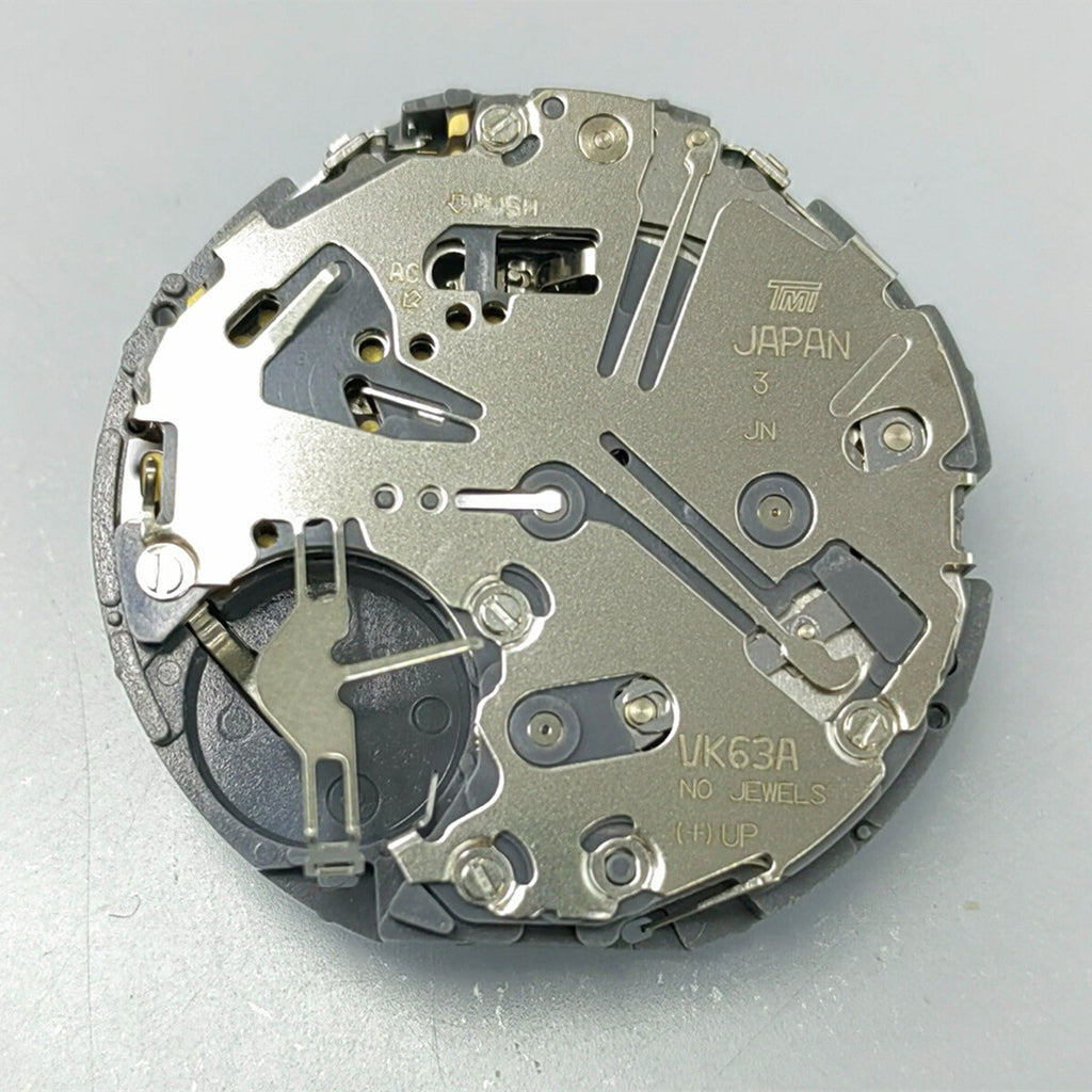 Black Disk Seiko VK63 Quartz Movement Japan Made Watch Part