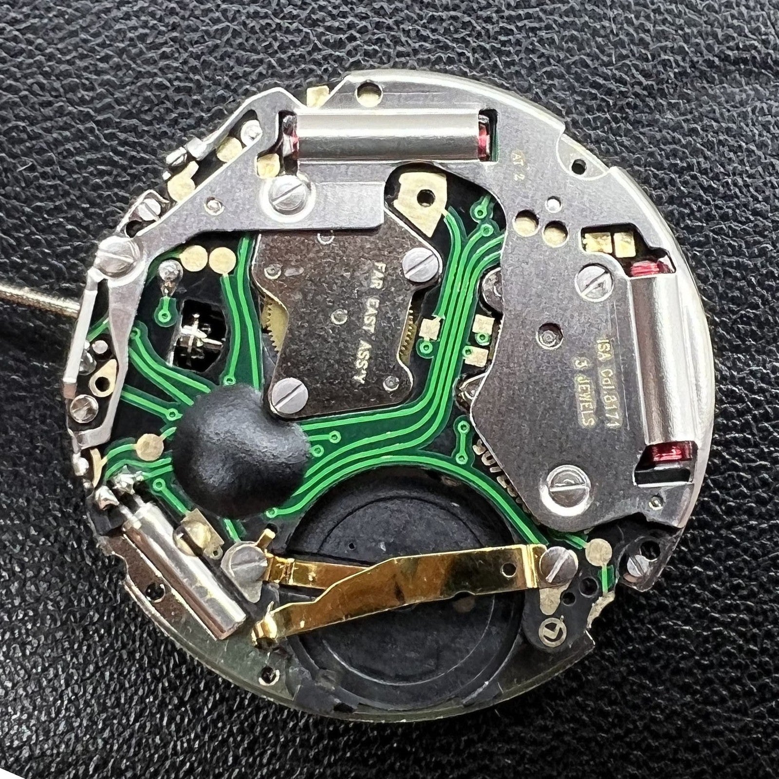 Swiss Silver ISA 8171 Quartz Movement Single Calendar 5 Hands Date At 6