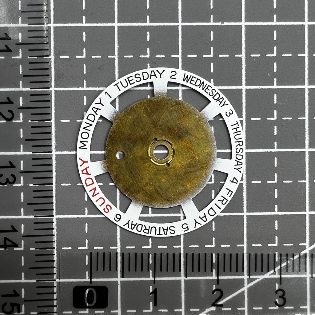 White English Font Week Disk Wheel Generic Fit for Movement 2834 #16