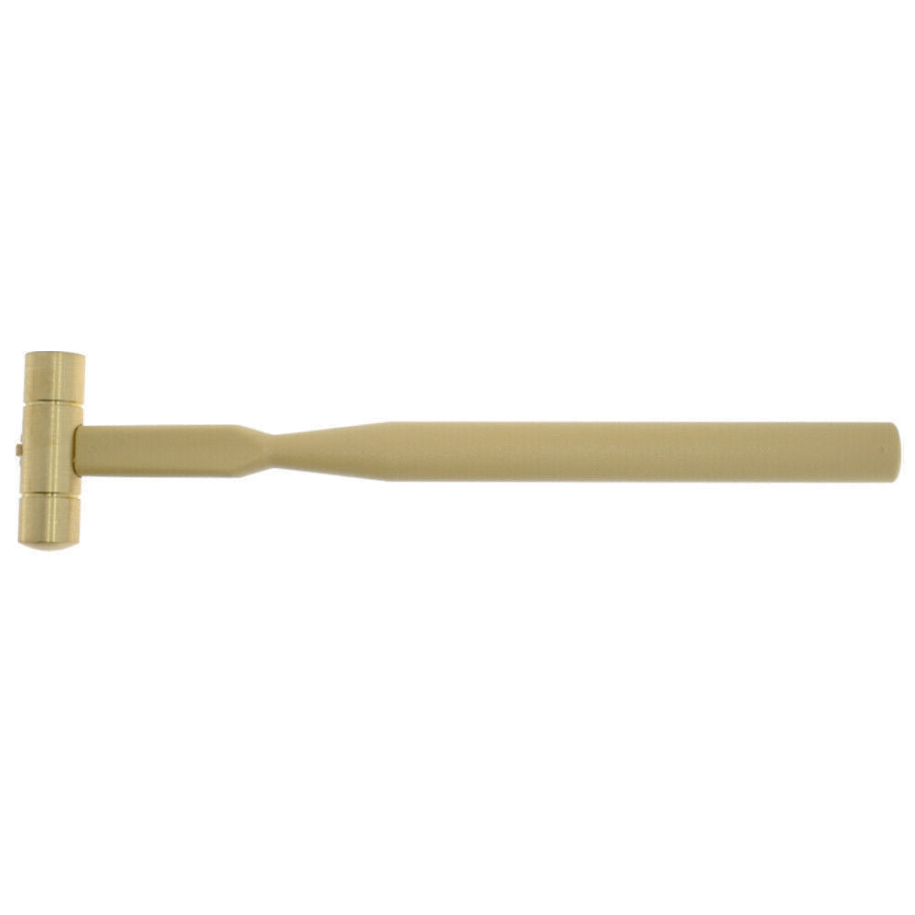 Horotec MSA04.011 Hammer With Round Head In Polished Brass And Plastic Handle
