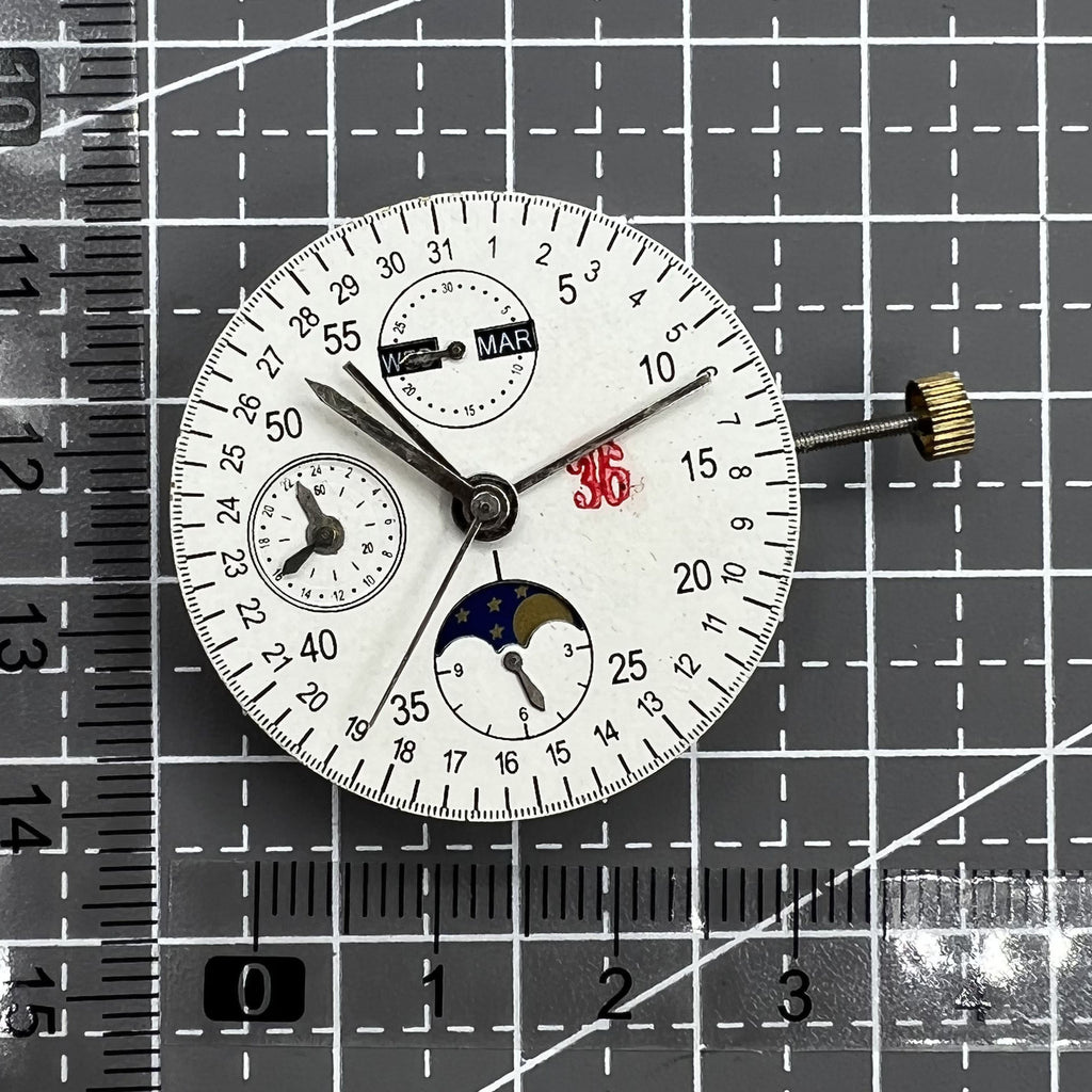 Multifunctional Automatic Mechanical Movement 8 Hands Dandong 7751 Movement