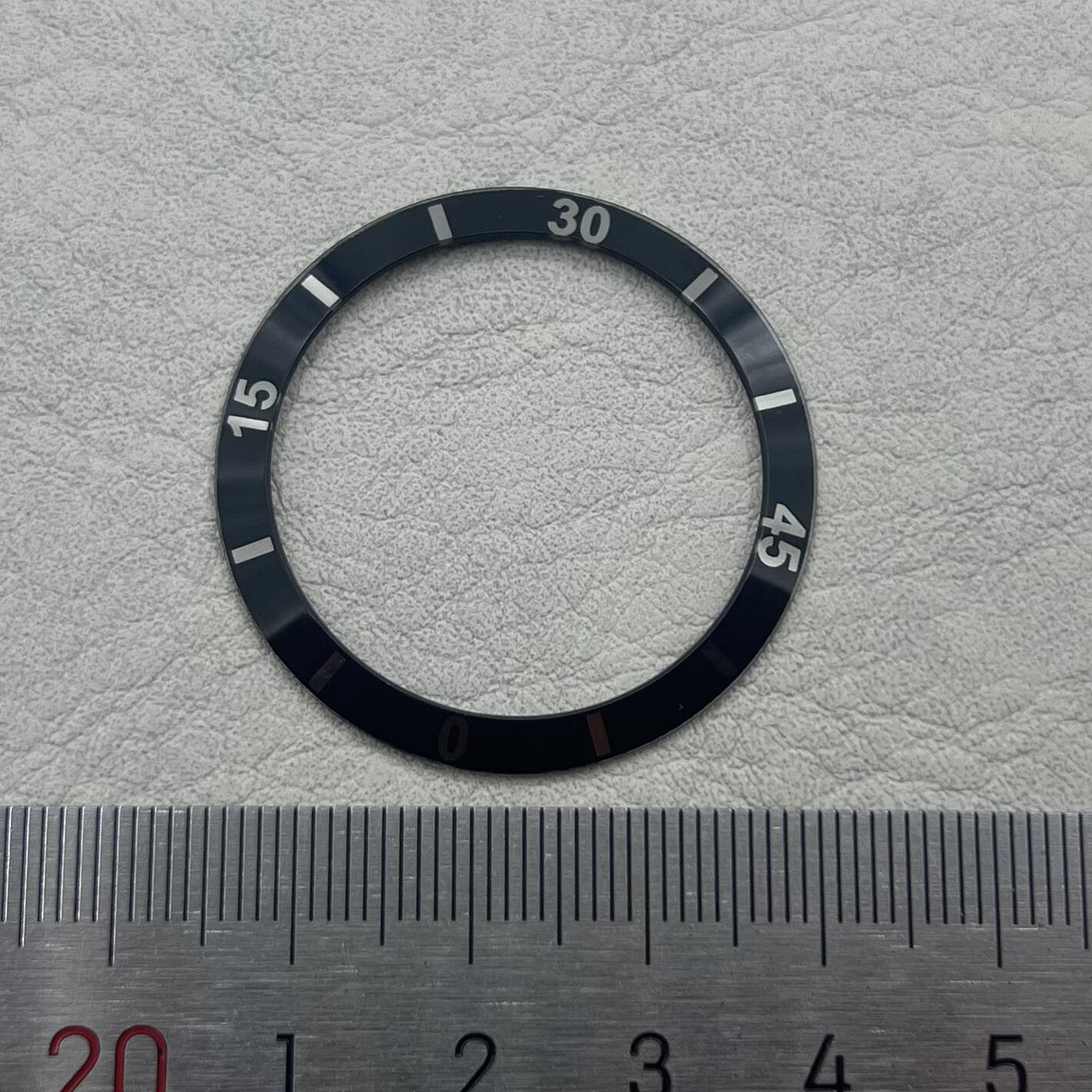2 PIECES 36mm Black Numberal Ceramic Watch Bezel Insert for Men Women Watch