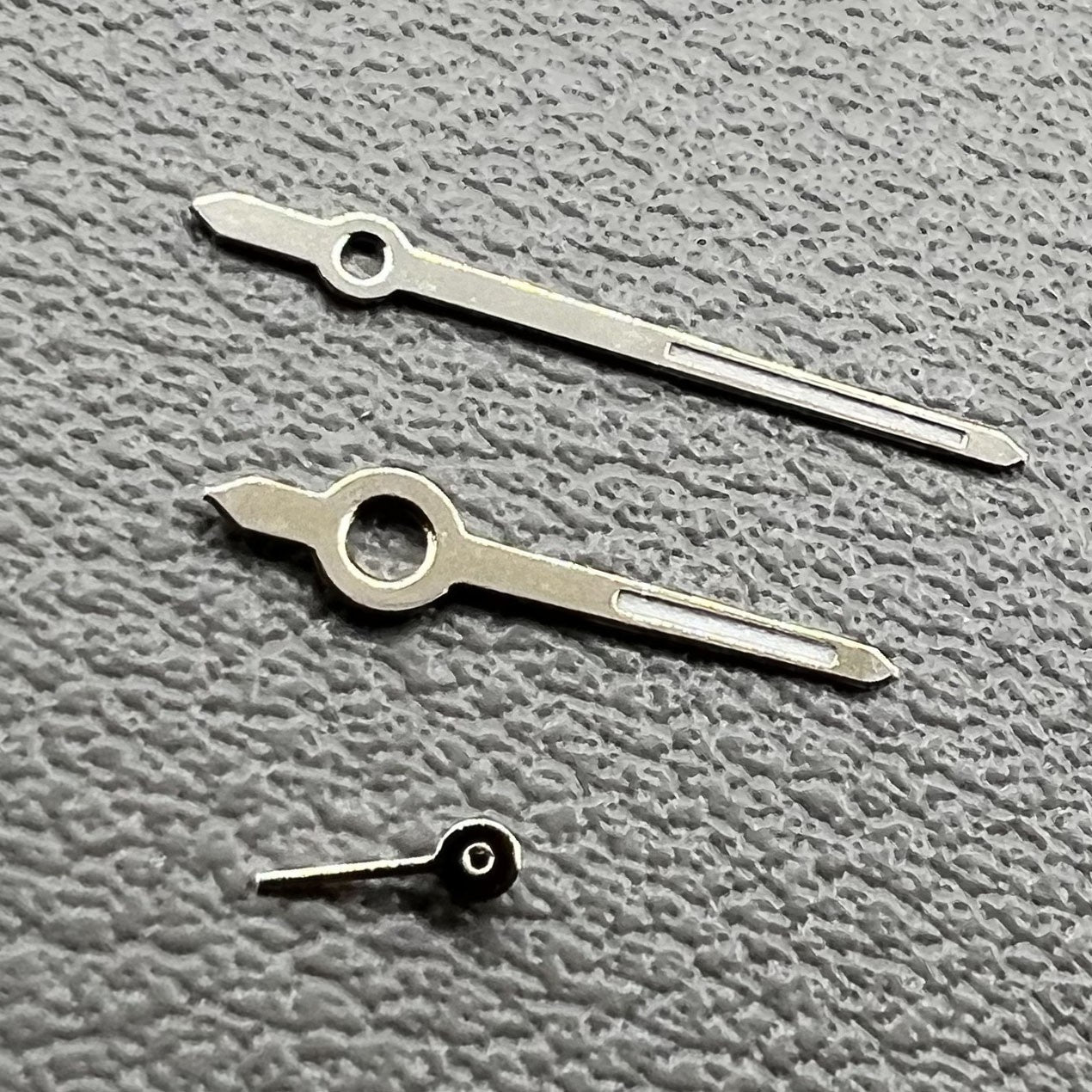 2 Sets/Pack 11mm Silver Trim Green Luminous Watch Hands for Miyota 1L45 Movement