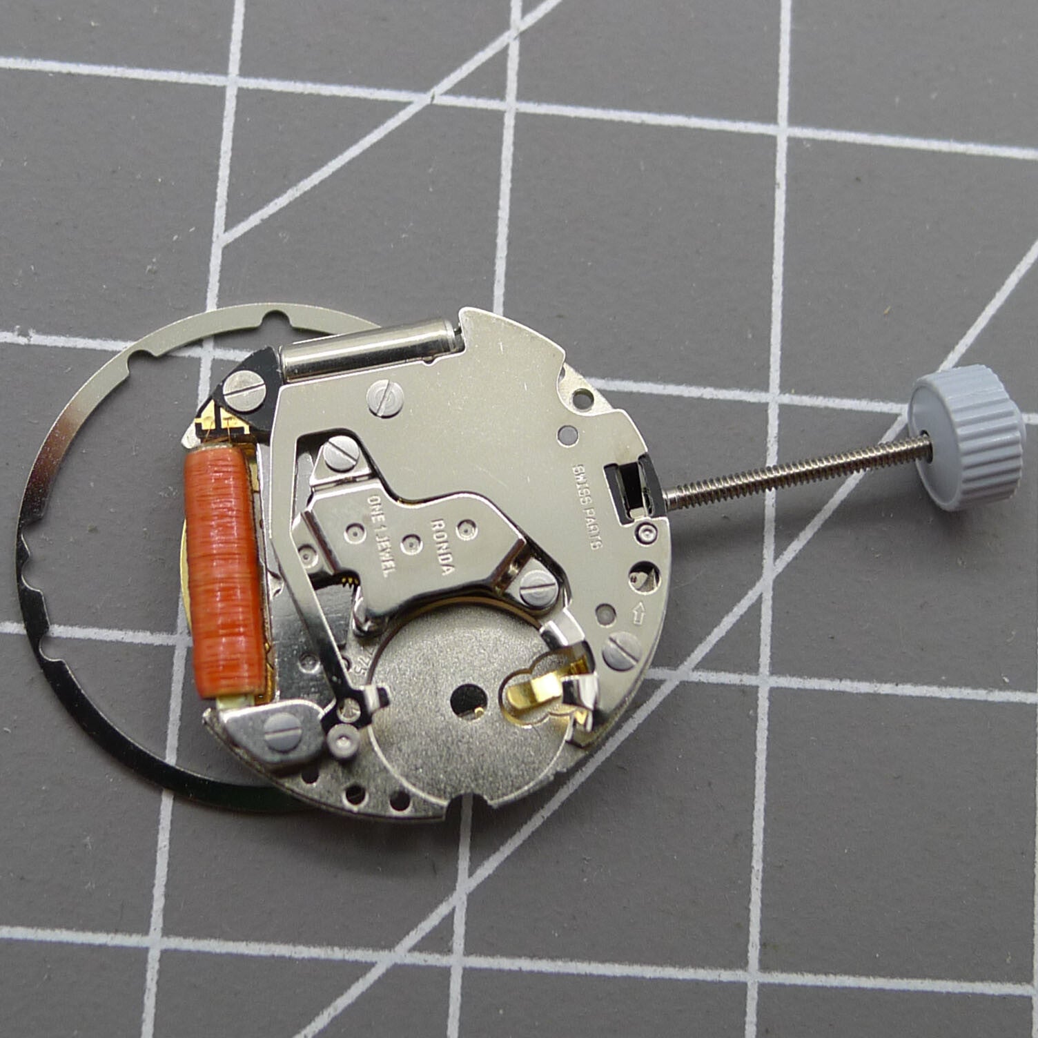 Swiss Made Ronda 774 Quartz Watch Movement Date At 3 Swiss Parts