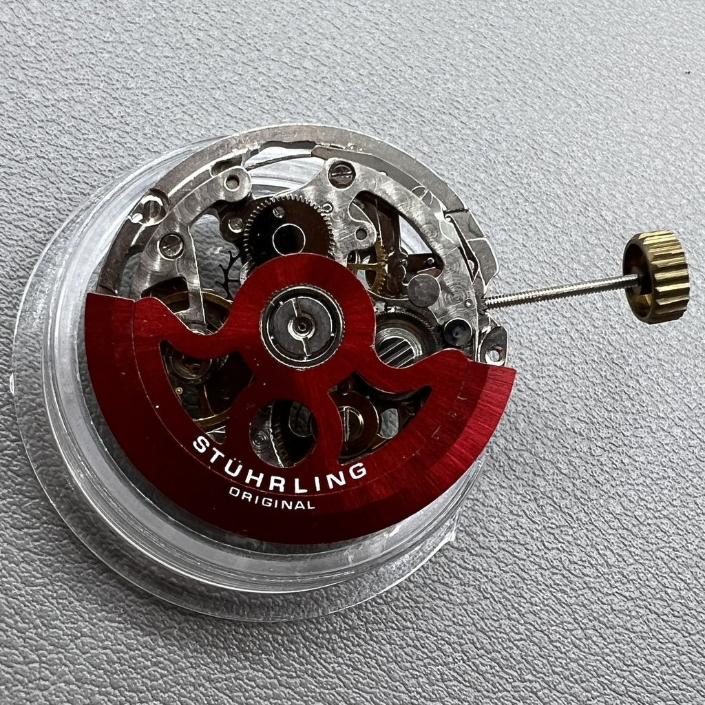 Hollow Hangzhou 2189 Automatic Mechanical Movement Red Rotor 3 Hands