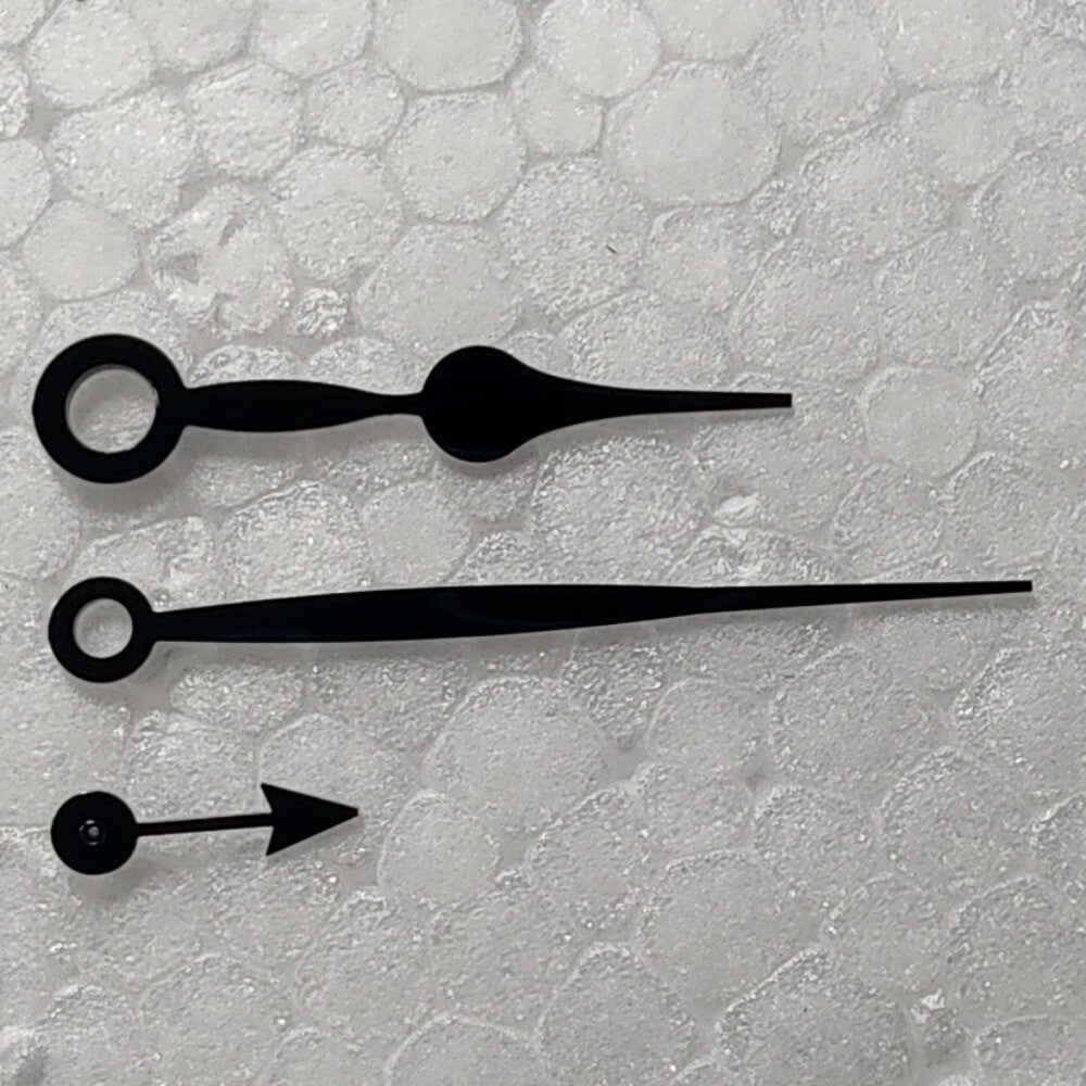 11.5x15.5x4.2mm Polished Black Watch Hand Set for Mingzhu 2813 Movement