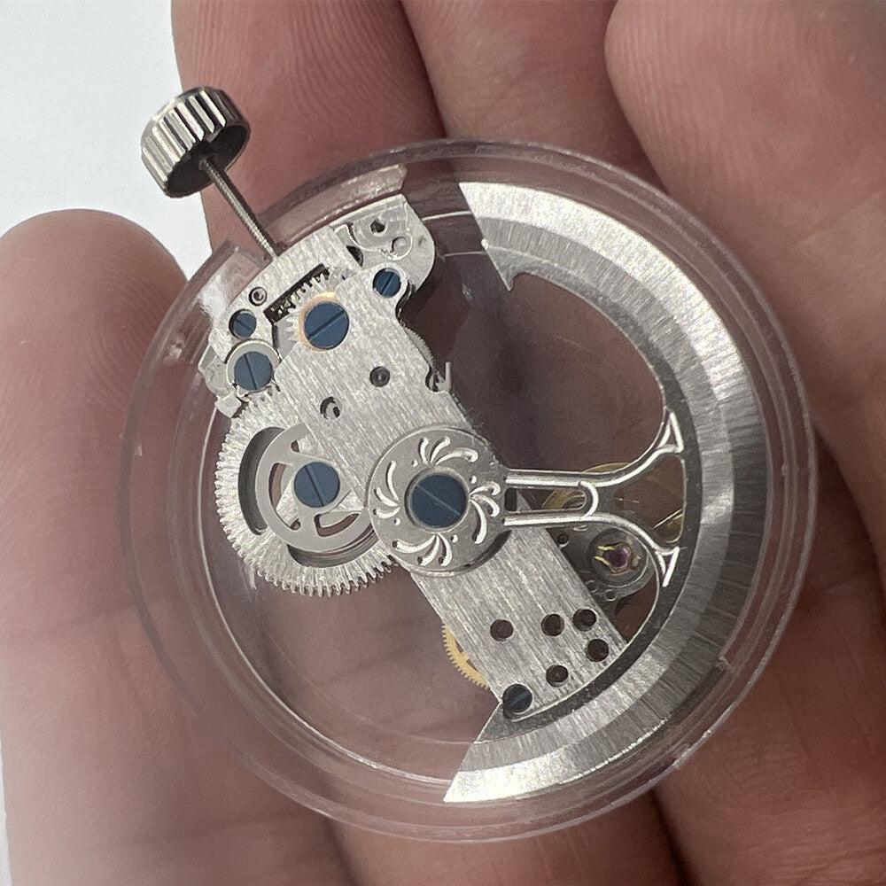 Asian LG0807 Silver Rectangle Bare Balance Wheel Automatic Mechanical Movement