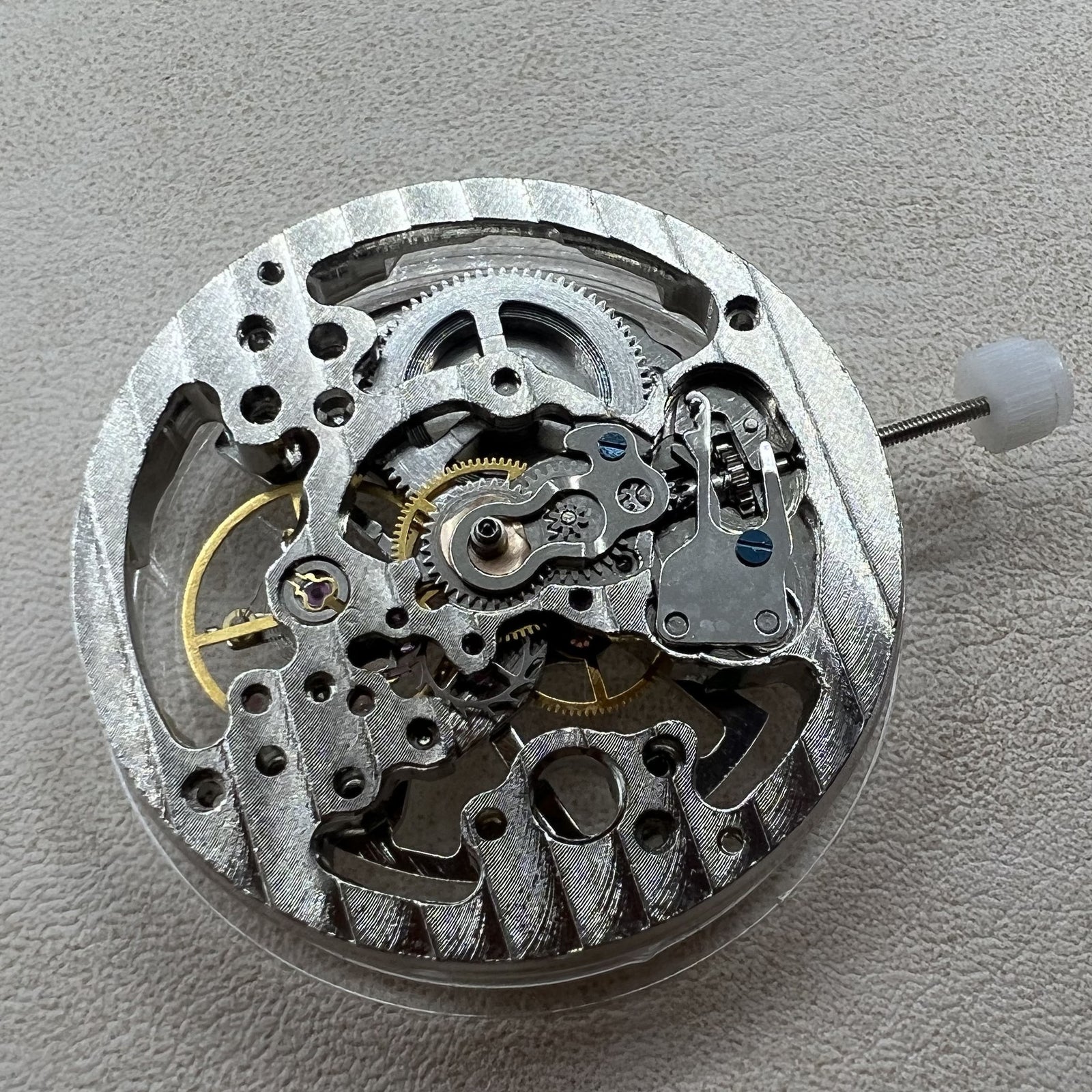 Hollow Silver Manual Winding Mechanical Movement