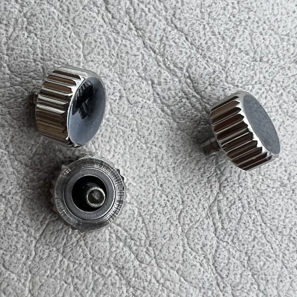 2 PIECES Stainless Steel Flat Crown for Seagull ST3600/ST3620 (Handle 1.2mm)