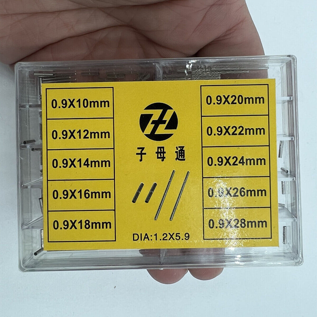 S/S Pins with Tubes for Watch Bracelet Strap Adjust Pin Bar Watch Repair Tool