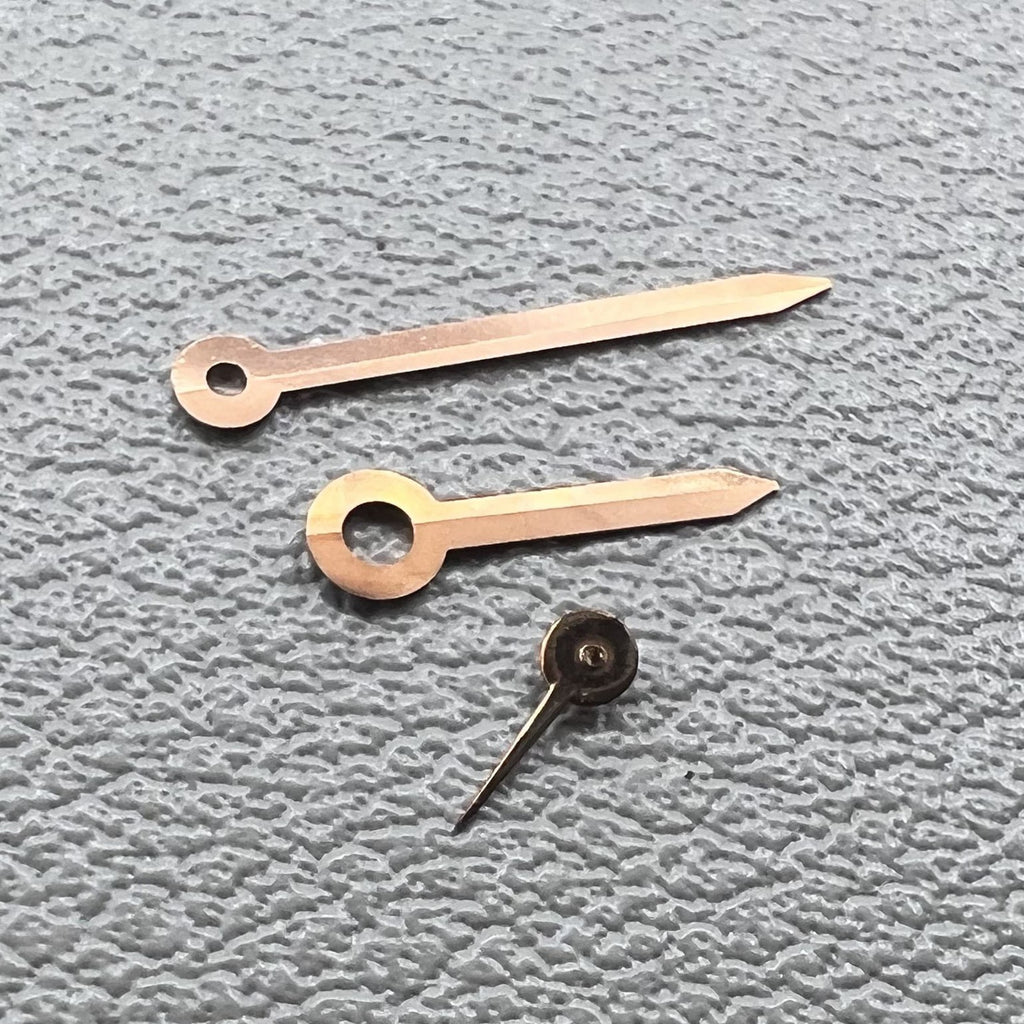 2 Sets/Pack Rose Golden Trim Arrow Shape Watch Hands for Miyota 1L45 Movement