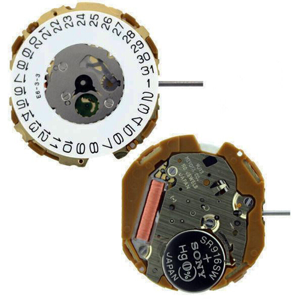 Miyota 9U15 Japan Quartz Movement Date at 6