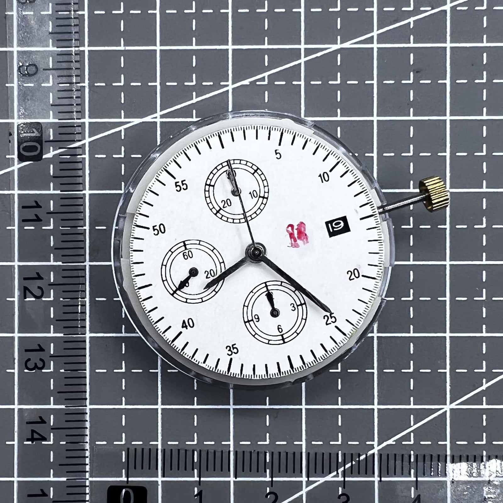 Dandong 7750 Mechanical Movement Date At 3 Small Second At 6/9/12