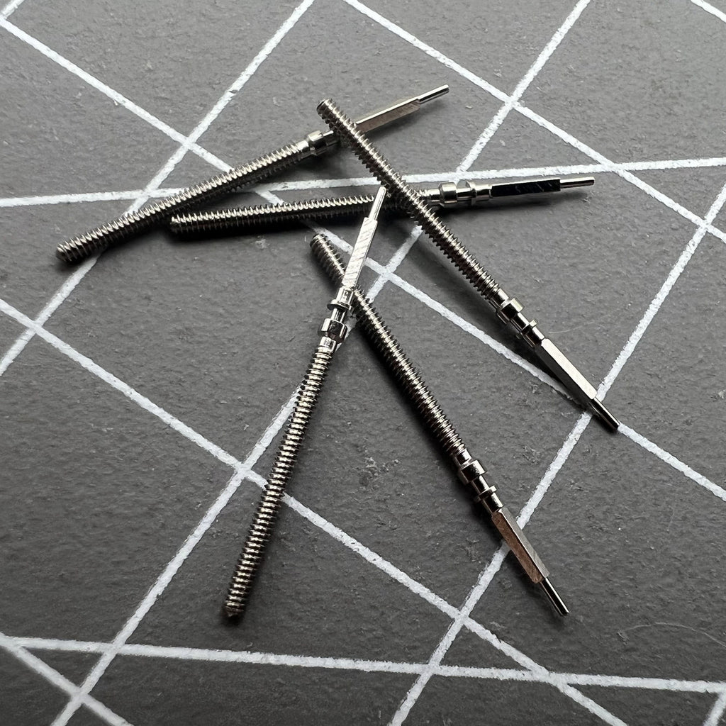 2 PIECES Watch Winding Stems Spare Parts for Omega 560 561 562 564 565 Movements