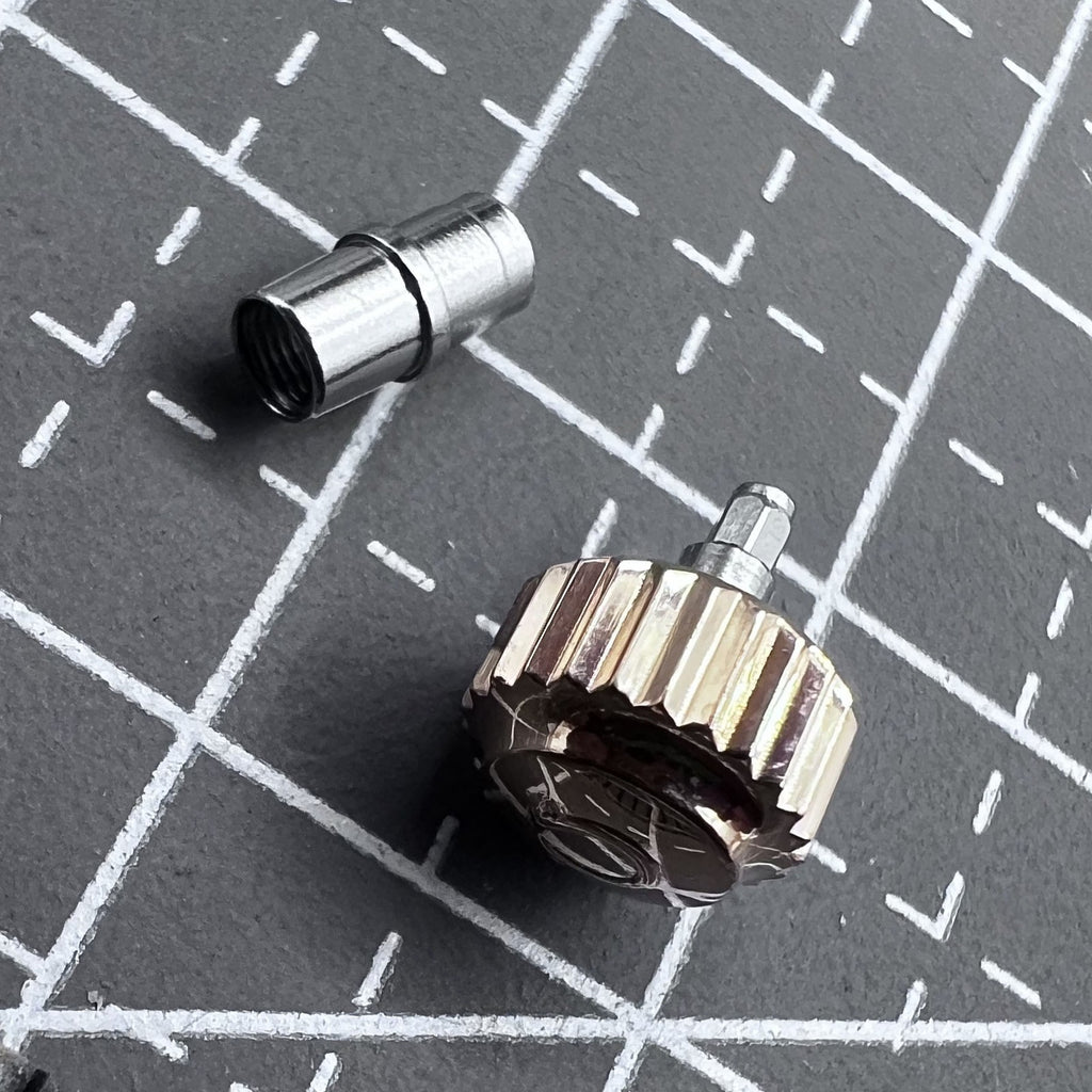 6.0mm Rose Golden Watch Crown with Tube for OMEGA Seamaster 300 Watch