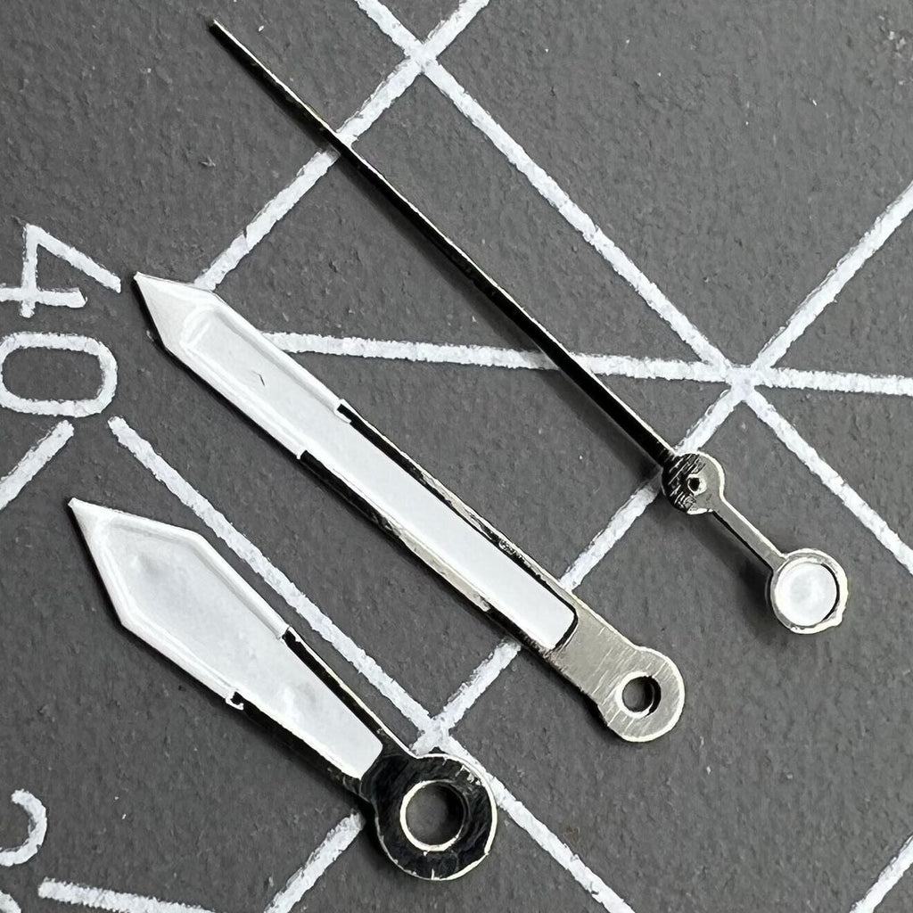 2 Sets/Pack White Trim New Watch Hands for Miyota 2035 Quartz Movement