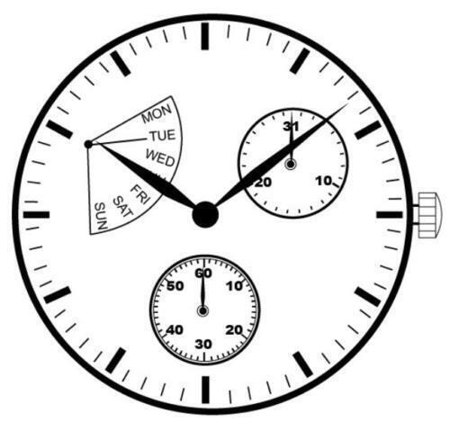 Hattori Epson TMI VD86 VD86A Watch Quartz Movement Japan Made