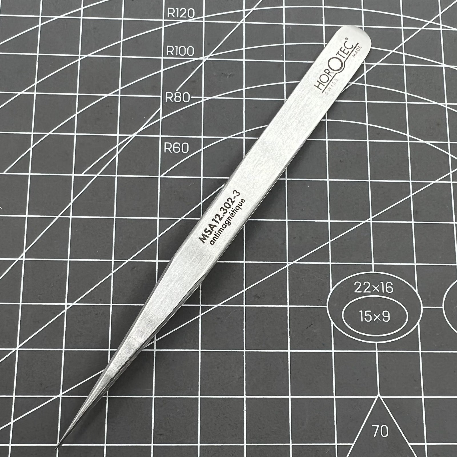 Swiss Horotec MSA12.302-3 Antimagnetic Fine Tweezers for Hairsprings