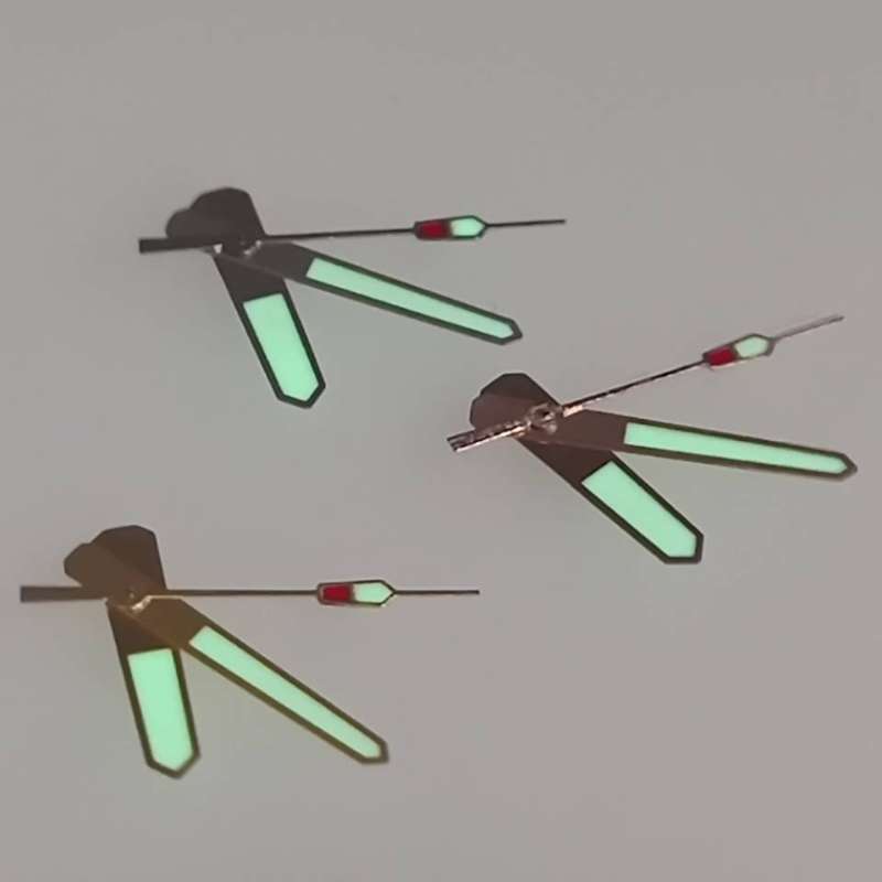 13mm Rose Golden Trim C3 Green Lume Hands Set Fit for Movement NH35/NH36