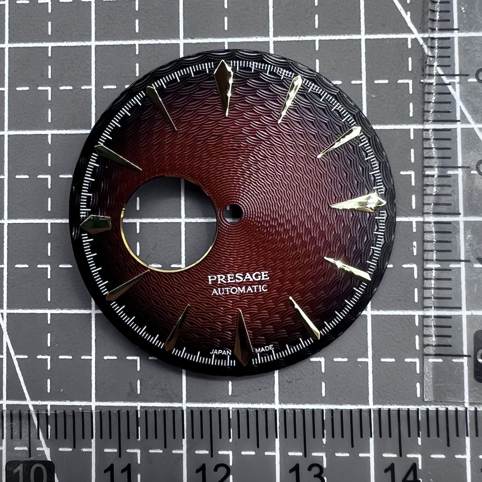 35mm Gradual Brown+Golden Nail Cocktail Modified Datejust Dial for Movement NH38