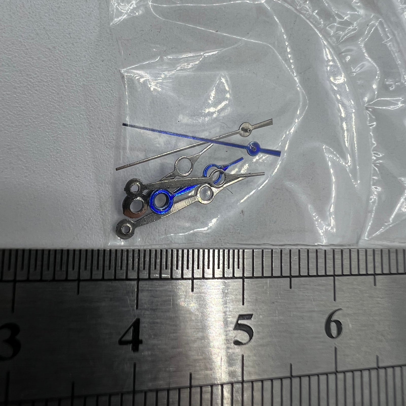 13mm Blue No Lume Point Hollow Watch Hands for Miyota 2035 Quartz Movement #6