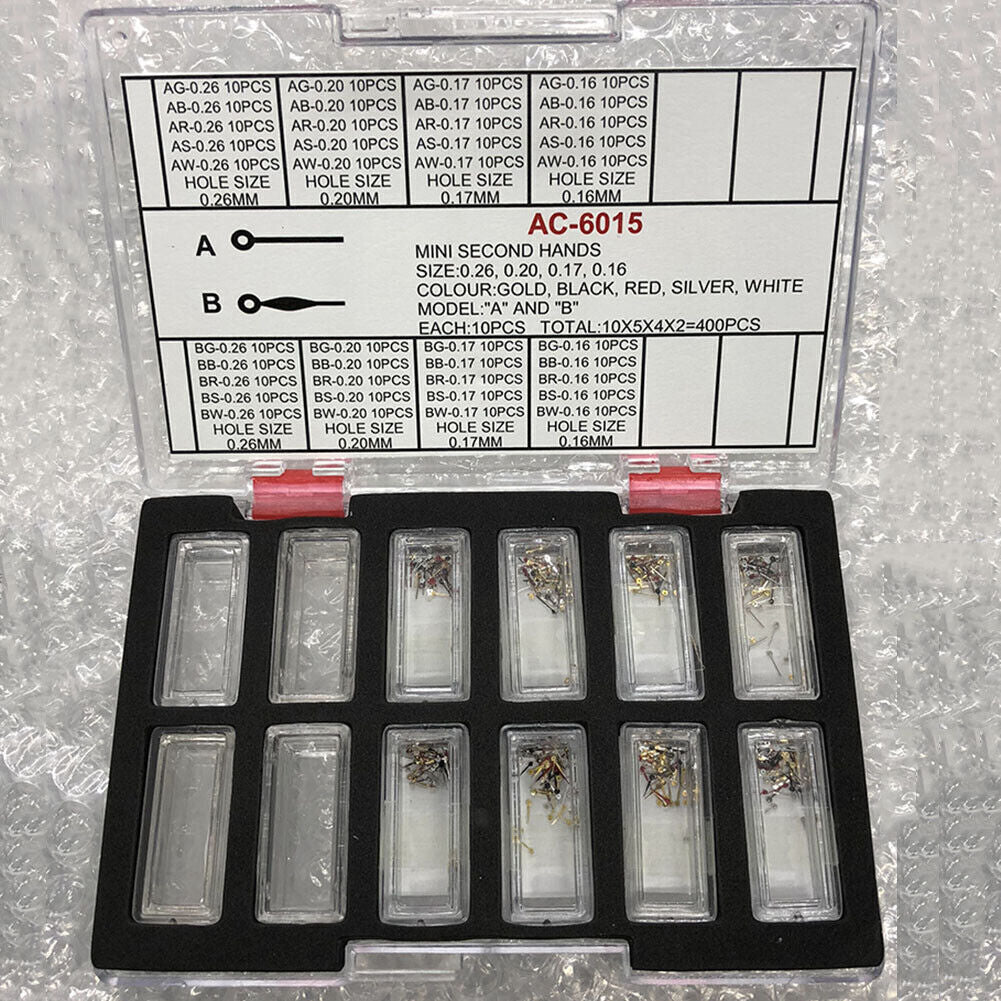 Watch MIni Second Hands 0.16mm~0.26mm Hole Size Mulit-Colors 2 Models 400PCS/Box