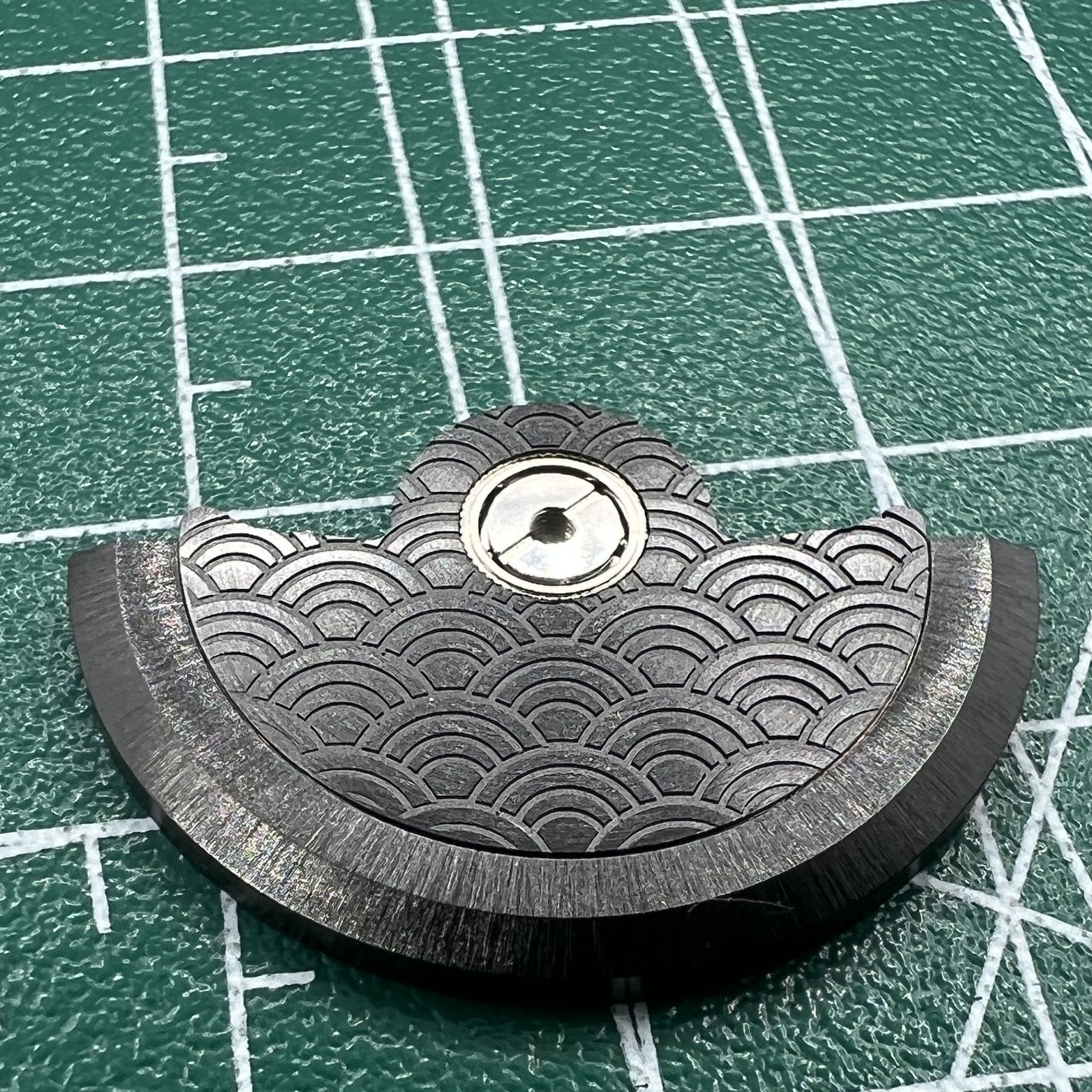 Black Sea Wave Carved Rotor Oscillating Weight for Miyota NH35 NH36 Movement