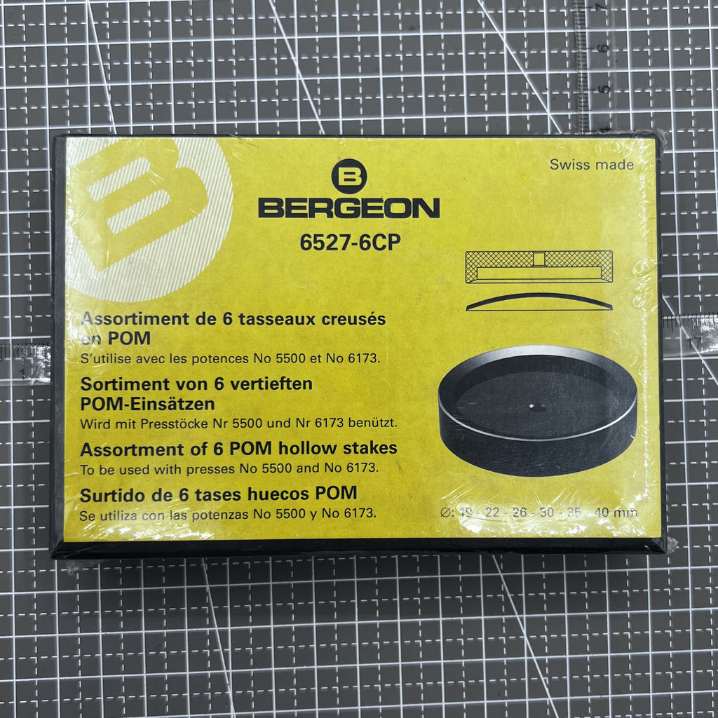 Swiss Bergeon 6527-6CP Glass Fitting Dies For Domed Mineral Glasses 19-40mm