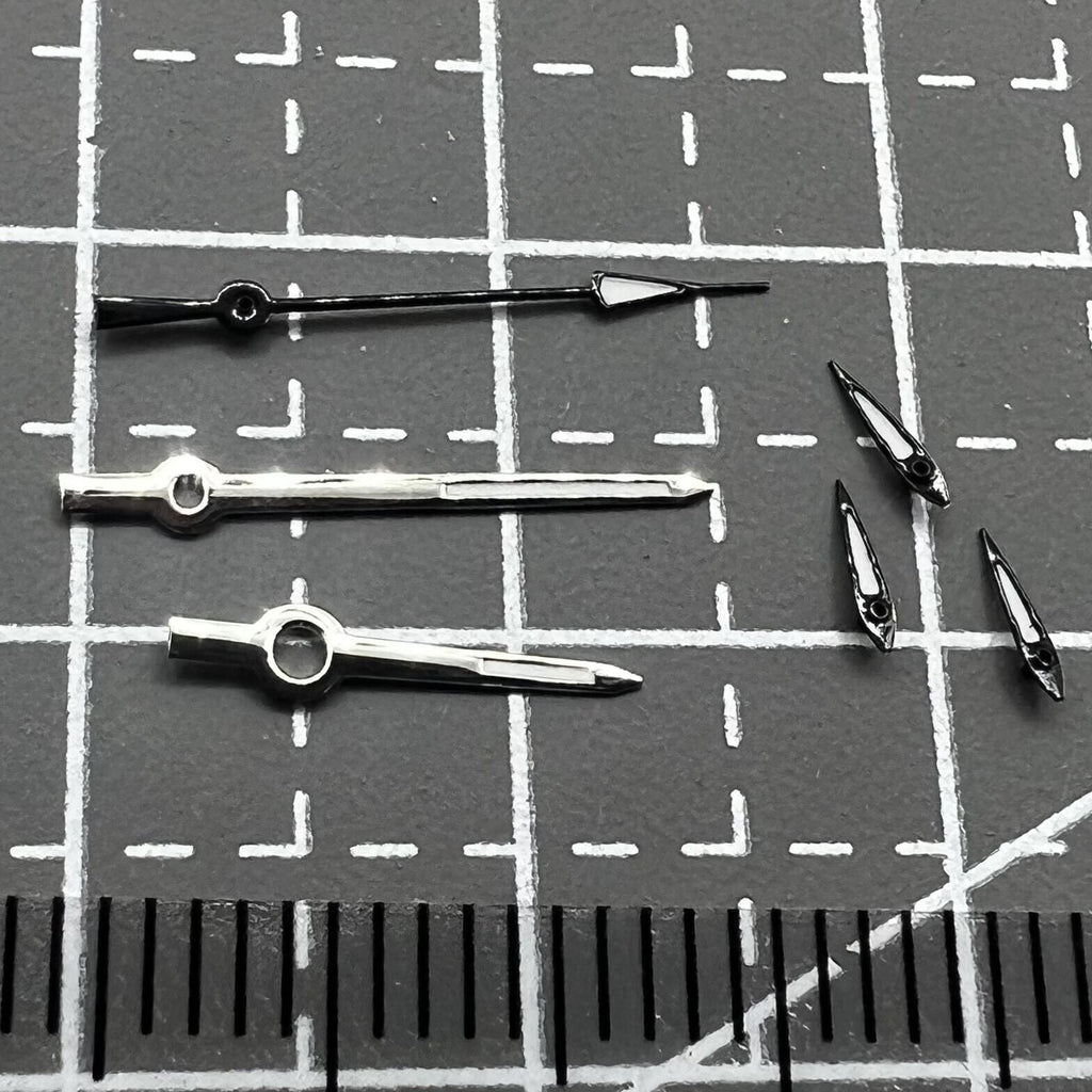 2 Sets Silver Black Trim Lume Hands for Miyota OS10 OS20 OS22 OS60 OS80 OS11