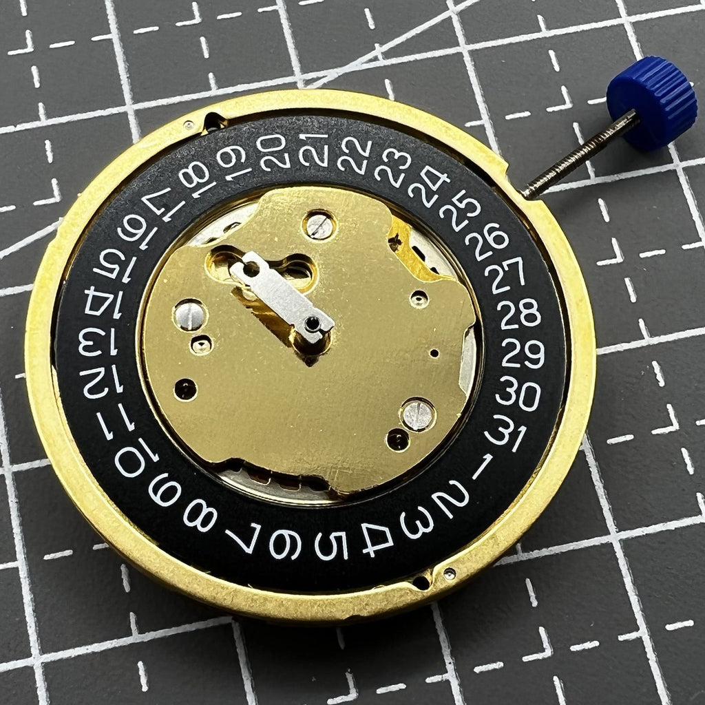 Swiss Made Ronda 5030D Quartz Movement Black Disk Date At 4 Watch Part