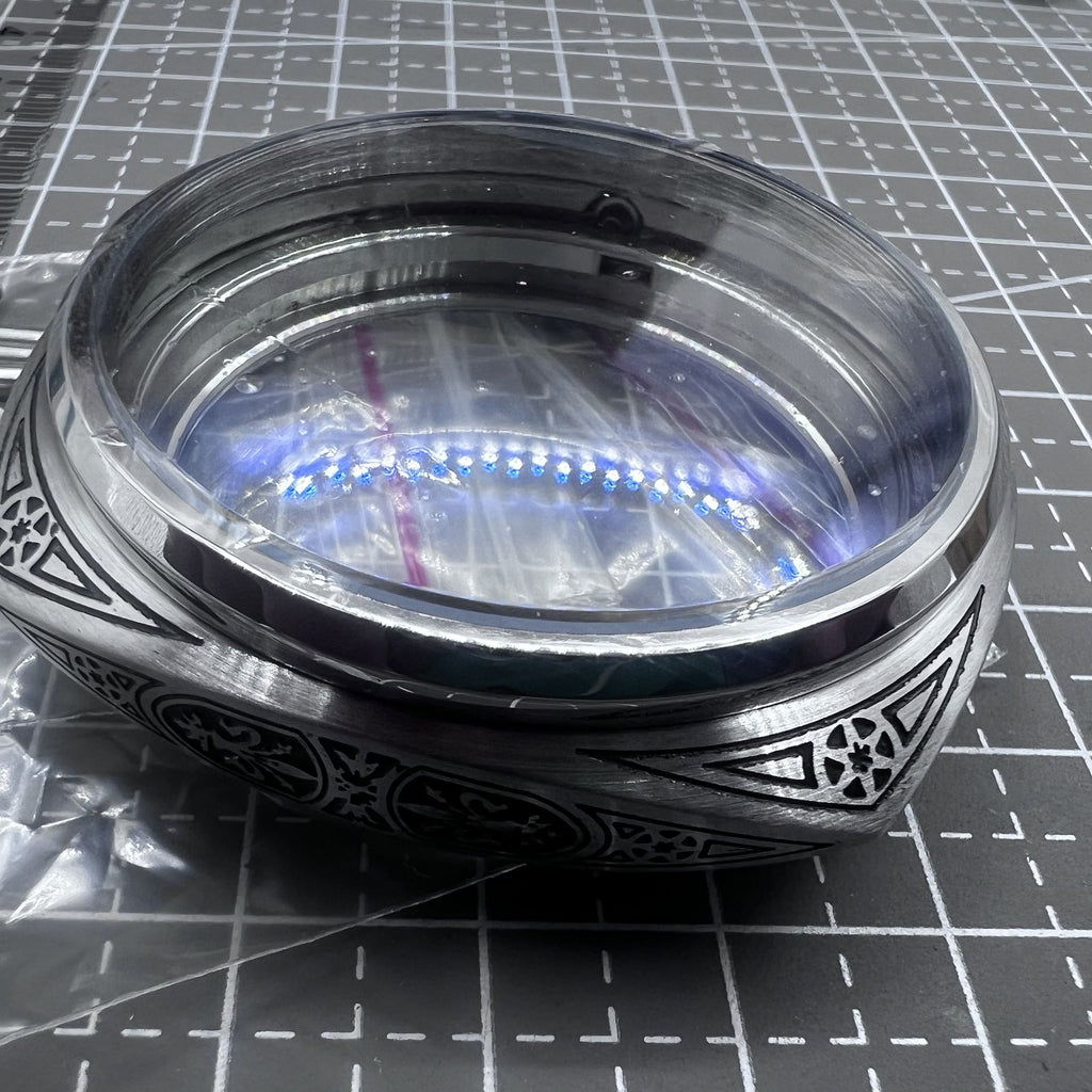 47mm 316L Watch Crystals Carved Watch Case for Seagull ST3600/ST3621/ETA6497/649