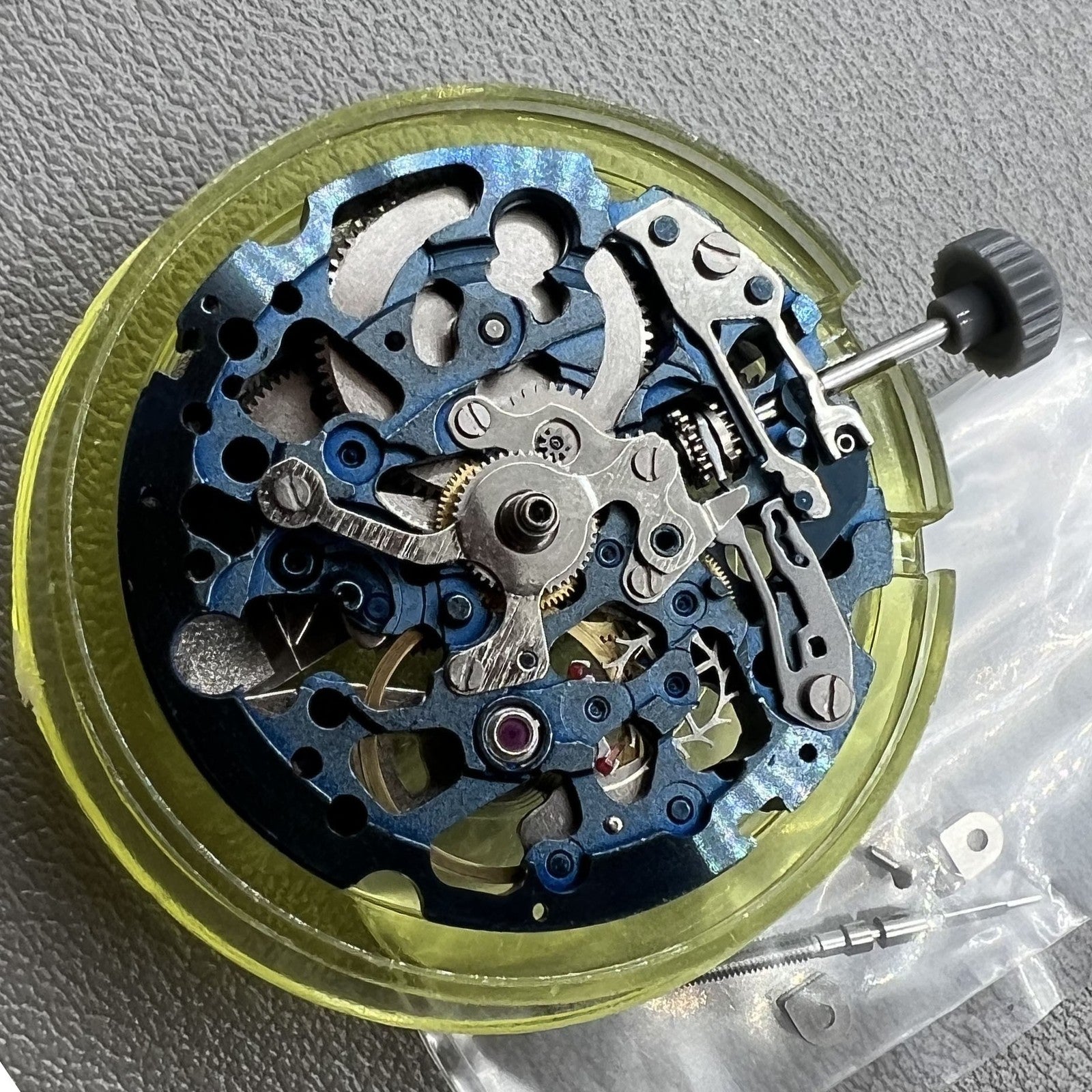 Genuine Miyota 8N24 Blue Hollow Automatic Mechanical Movement