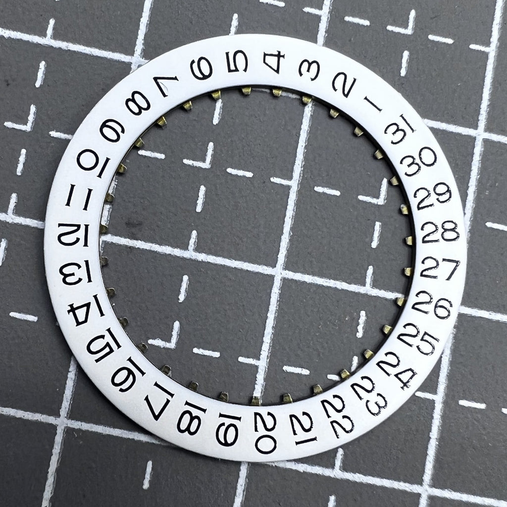 White Date Disk Wheel Date At 3 Black Font for Movement ETA2836
