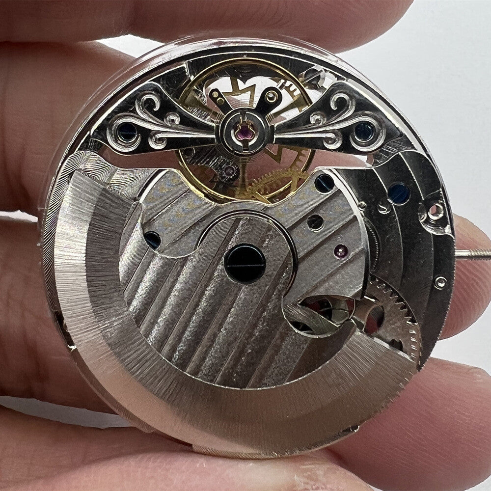 Double Mainspring Multi-function Hollow Mechanical Movement Double Time Zone