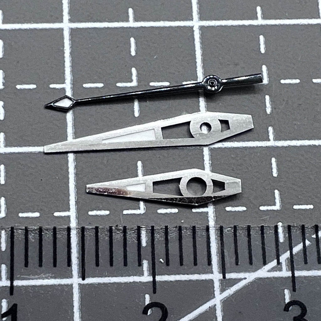 Lume Black Second Silver Trim Big Arrow Hands for Seiko NH35/36 NH38 NH72 NH70