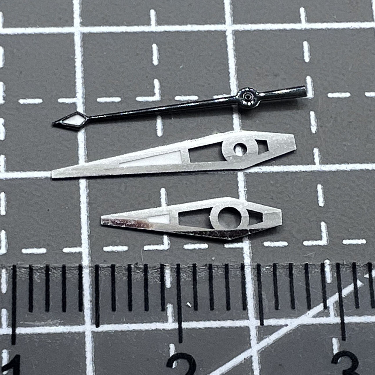 Lume Black Second Silver Trim Big Arrow Hands for Seiko NH35/36 NH38 NH72 NH70